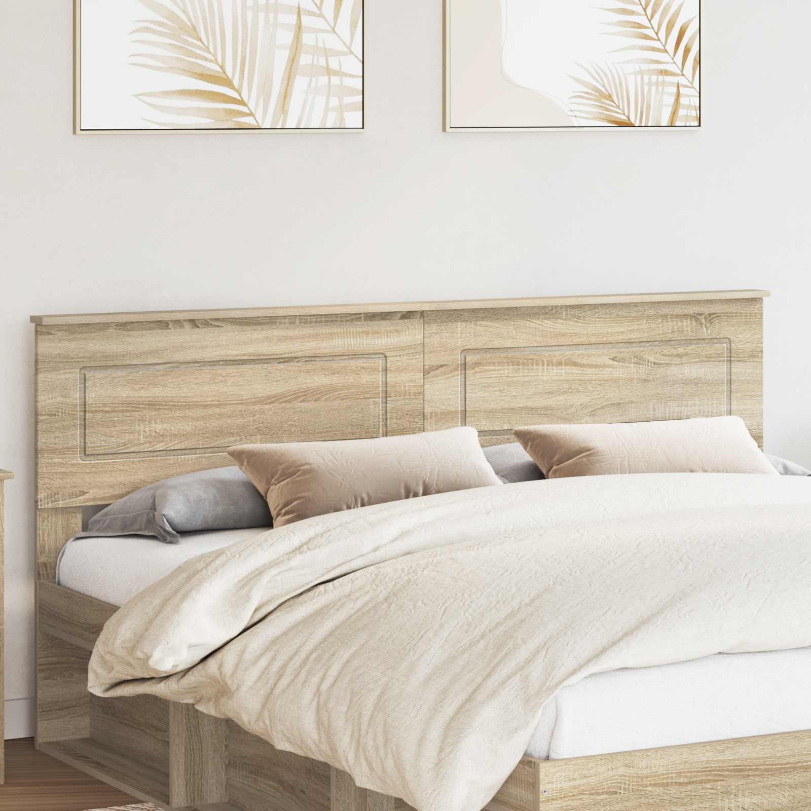 vidaXL Headboard Sonoma Oak Engineered wood 1