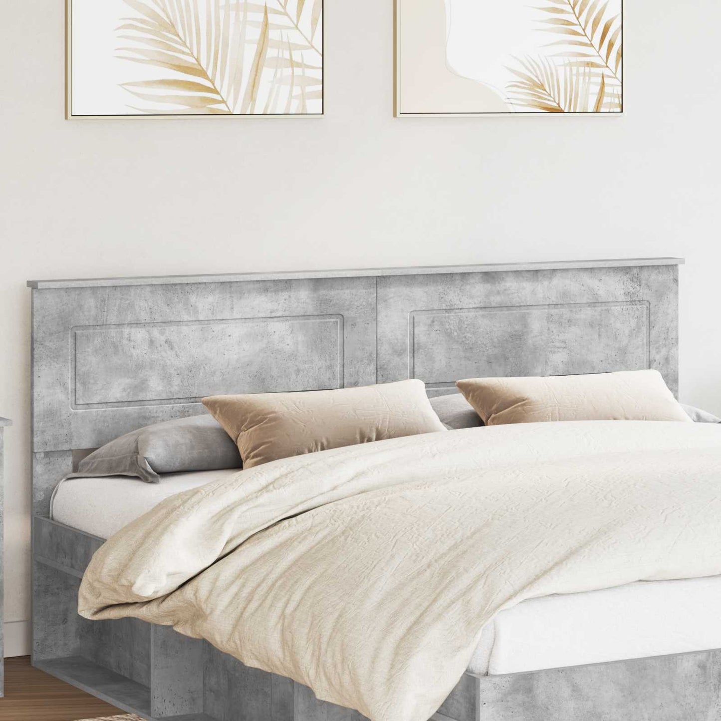 vidaXL Headboard Concrete Grey Engineered wood 1