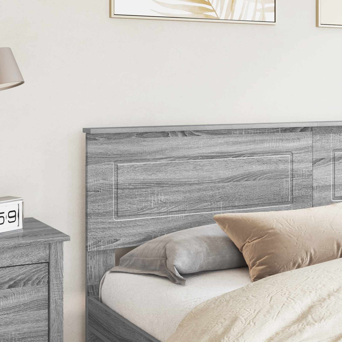 vidaXL Headboard Grey Sonoma Engineered wood 3