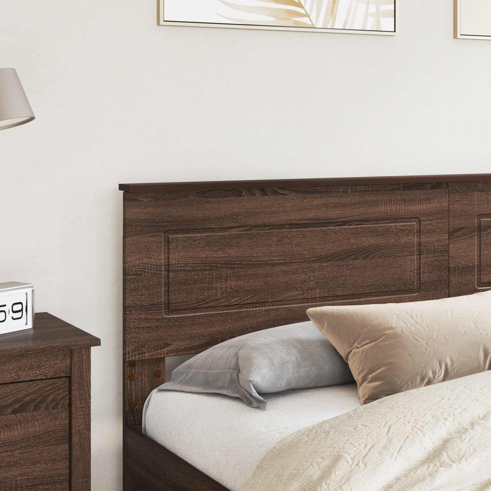 vidaXL Headboard Brown Oak Engineered wood 3
