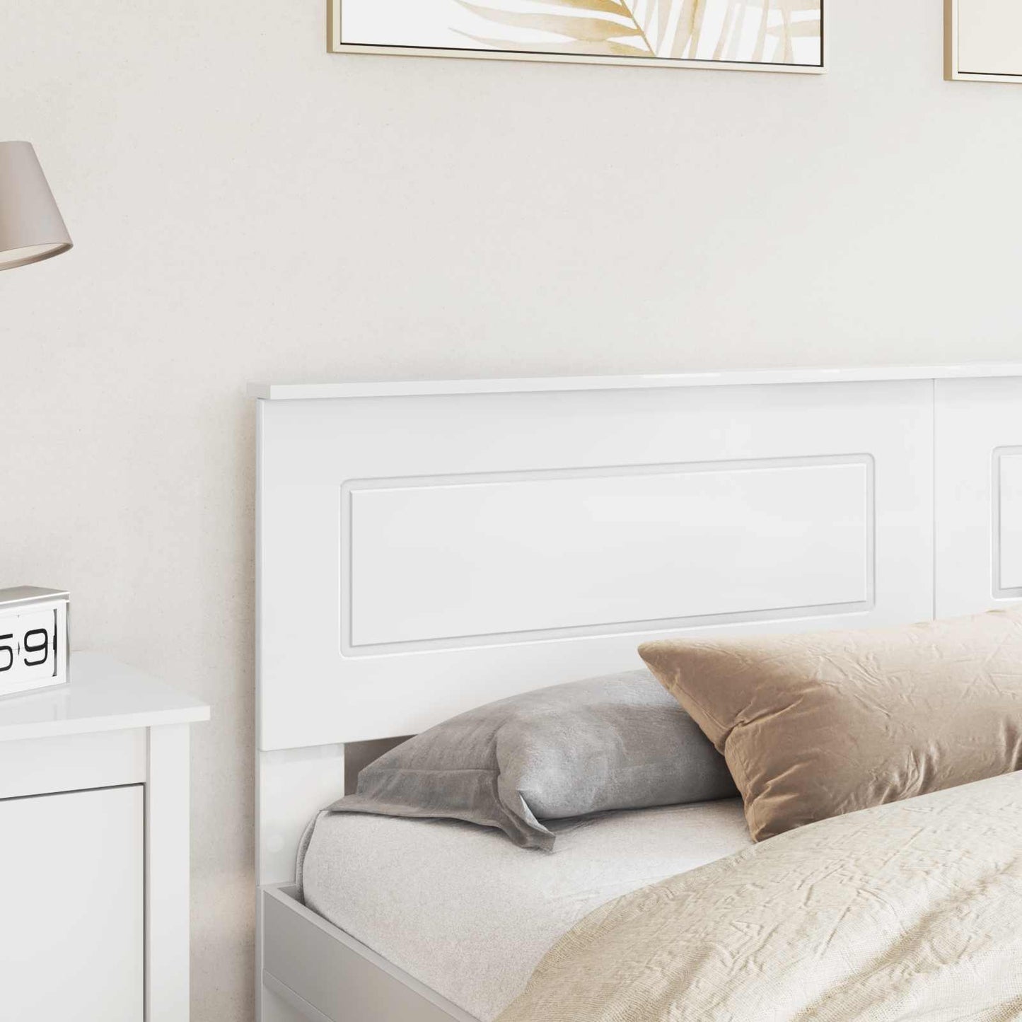 vidaXL Headboard White Engineered wood 3
