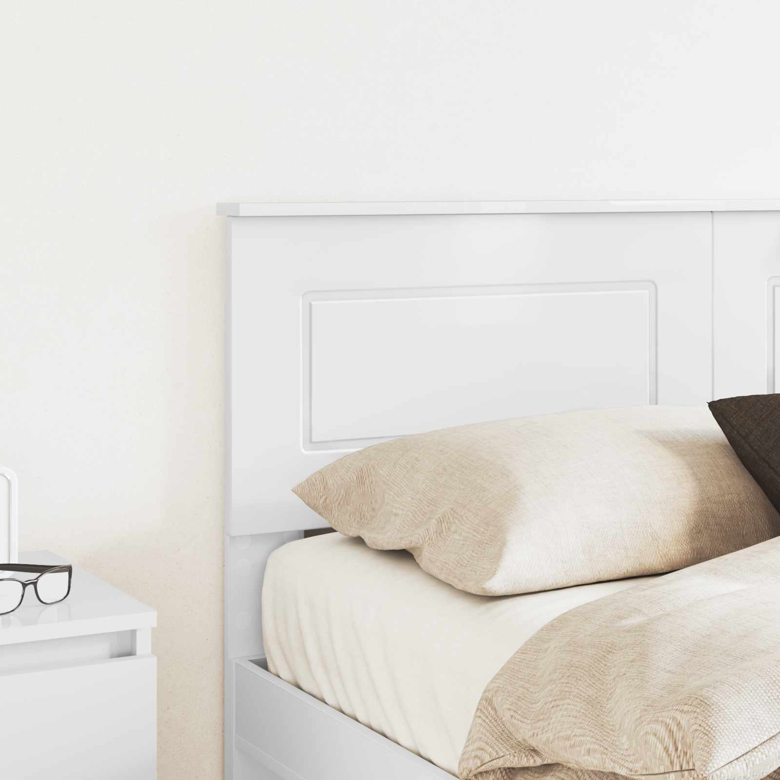 vidaXL Headboard White Engineered wood 3