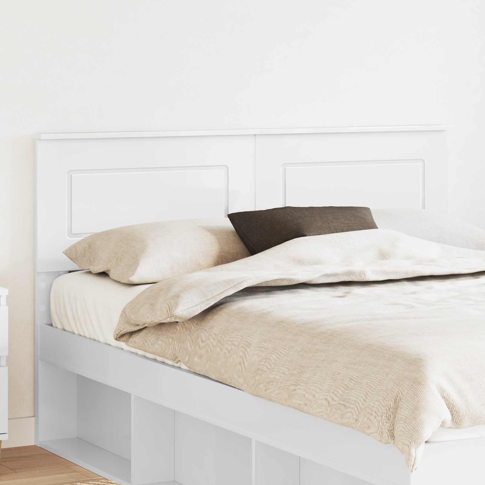 vidaXL Headboard White Engineered wood 1