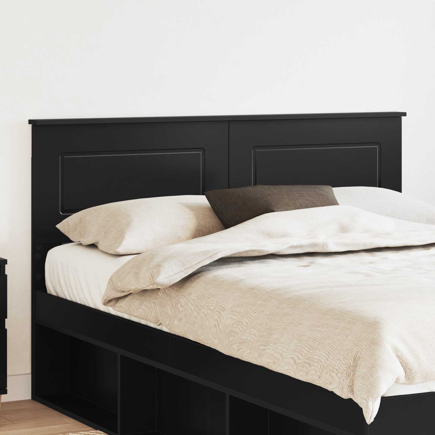 vidaXL Headboard Black Oak Engineered wood 1