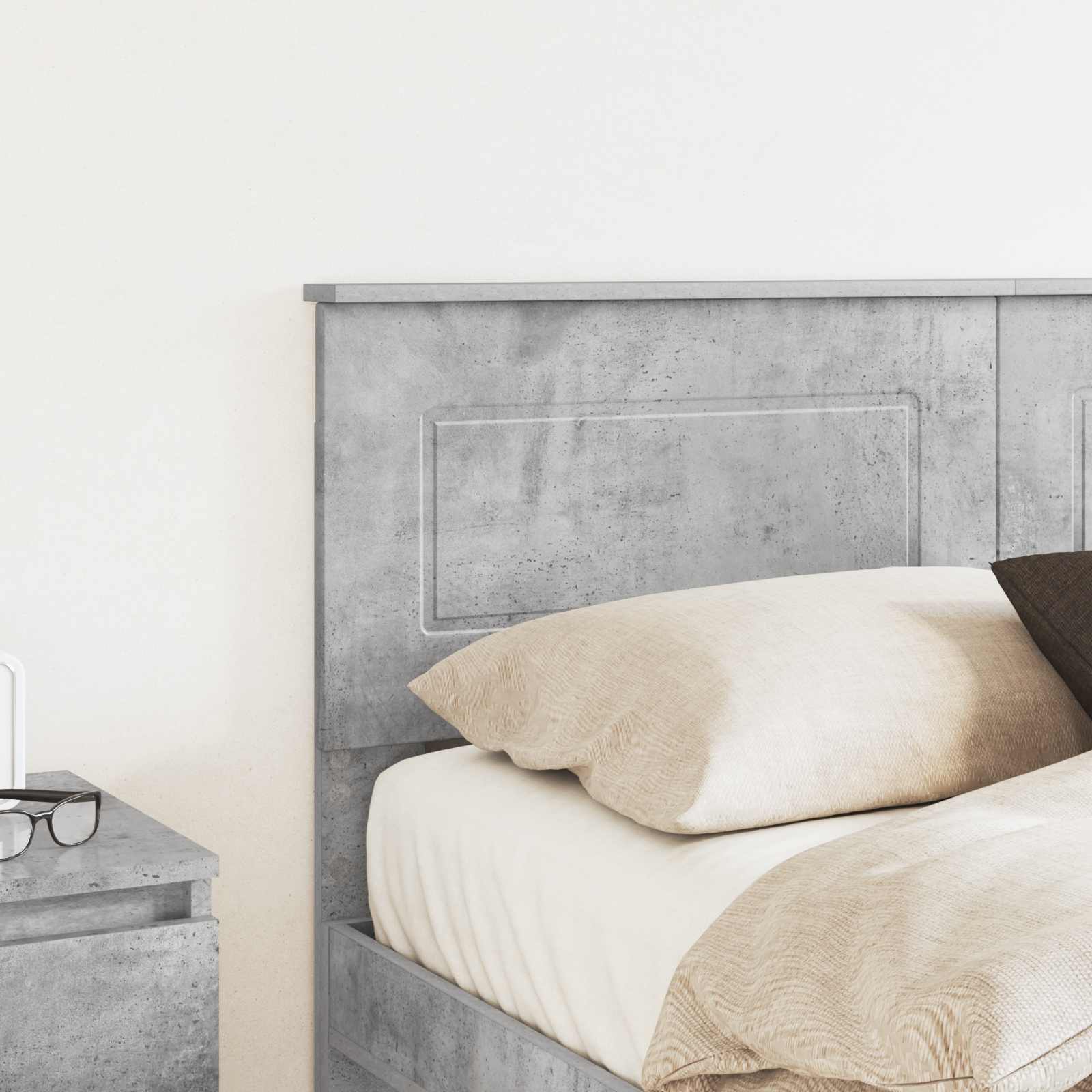 vidaXL Headboard Concrete Grey Engineered wood 3