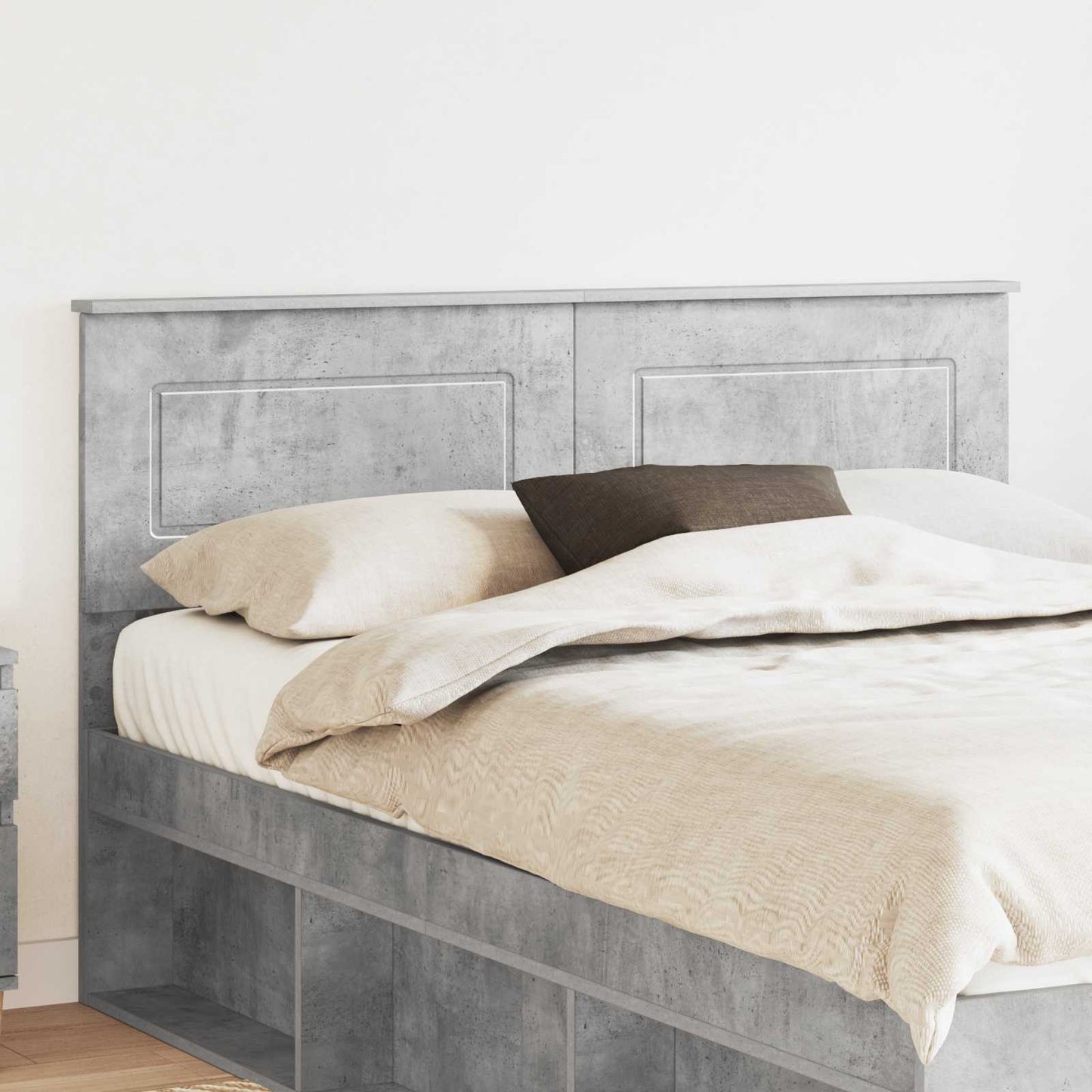 vidaXL Headboard Concrete Grey Engineered wood 1