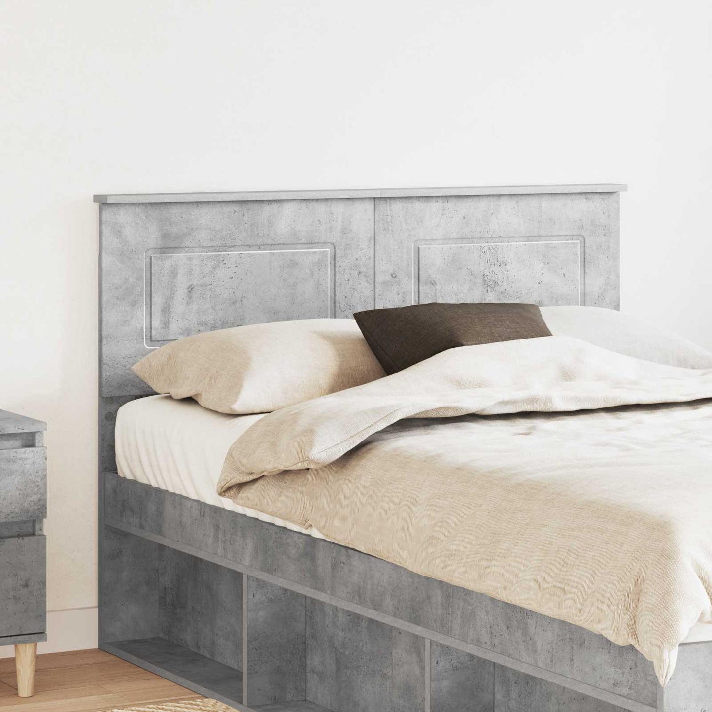 vidaXL Headboard Concrete Grey Engineered wood 1