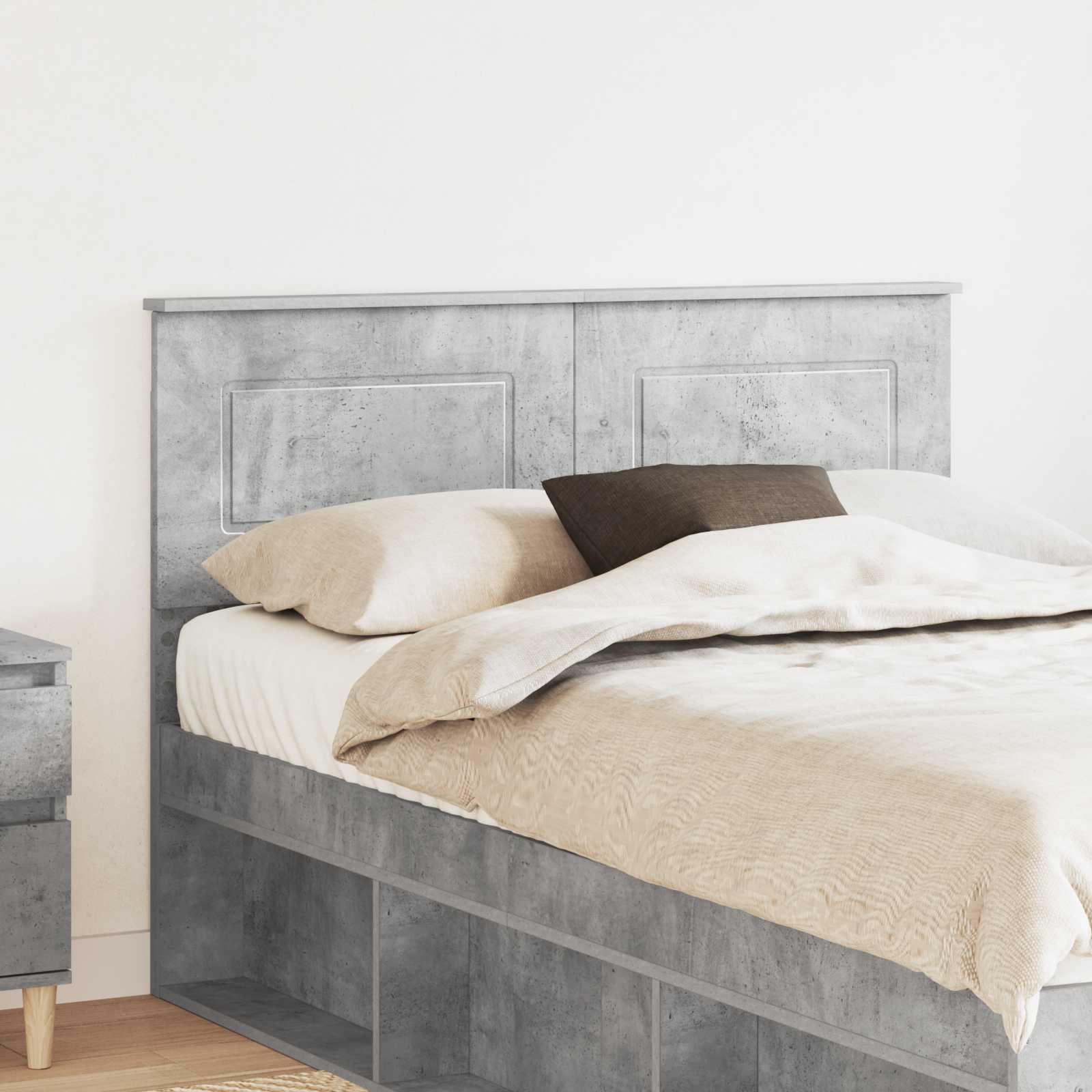 vidaXL Headboard Concrete Grey Engineered wood 1