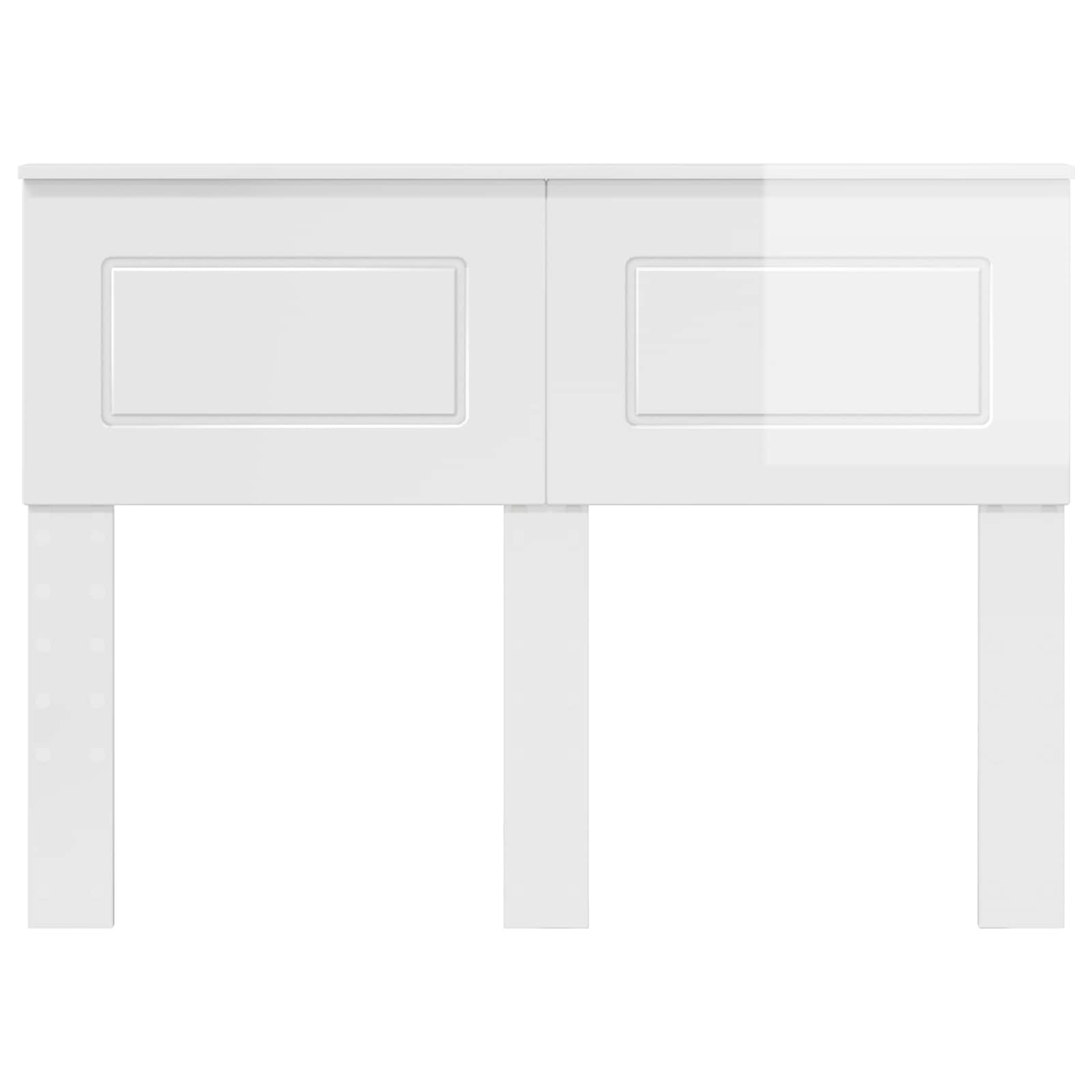 vidaXL Headboard Gloss White Engineered wood 4