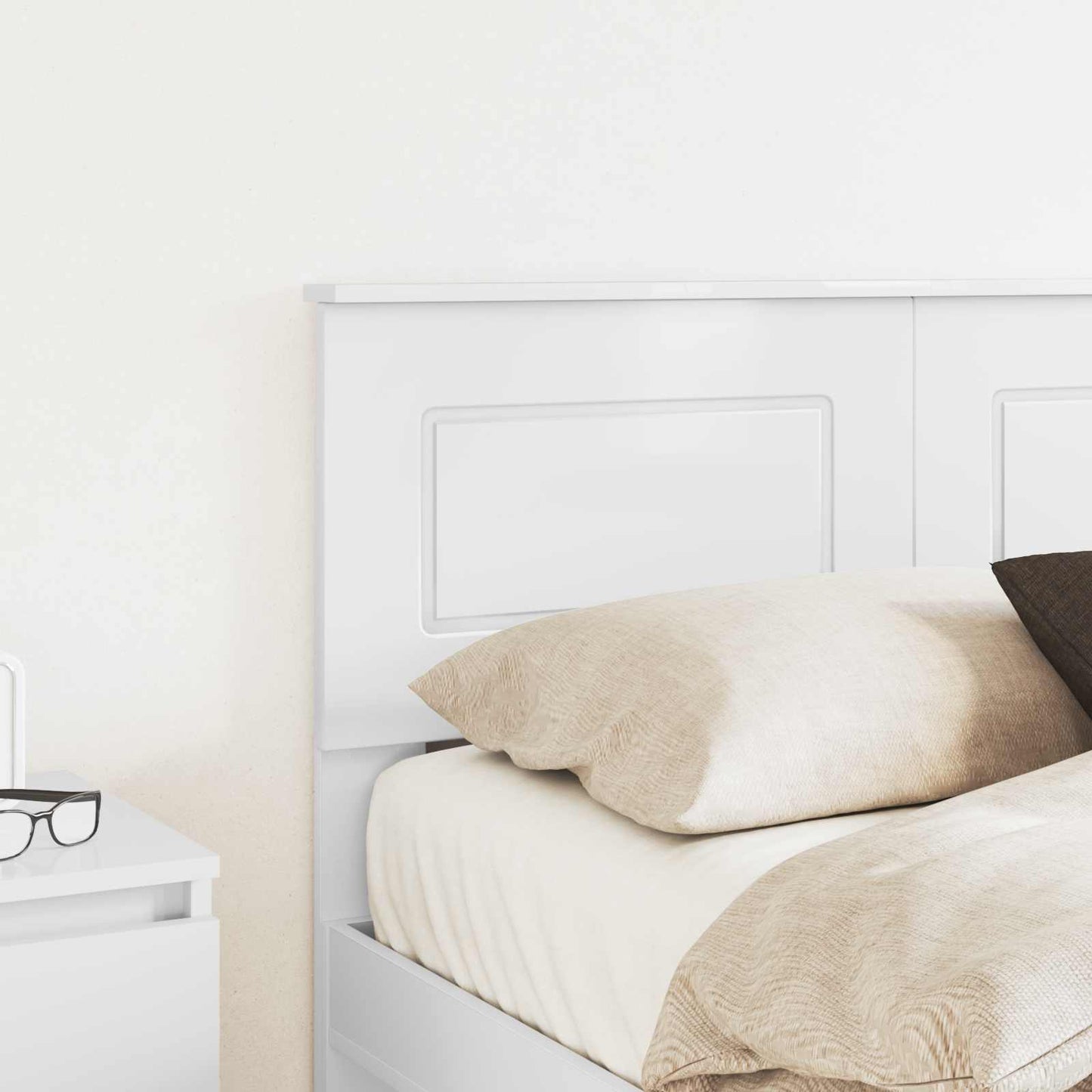 vidaXL Headboard White Engineered wood 3