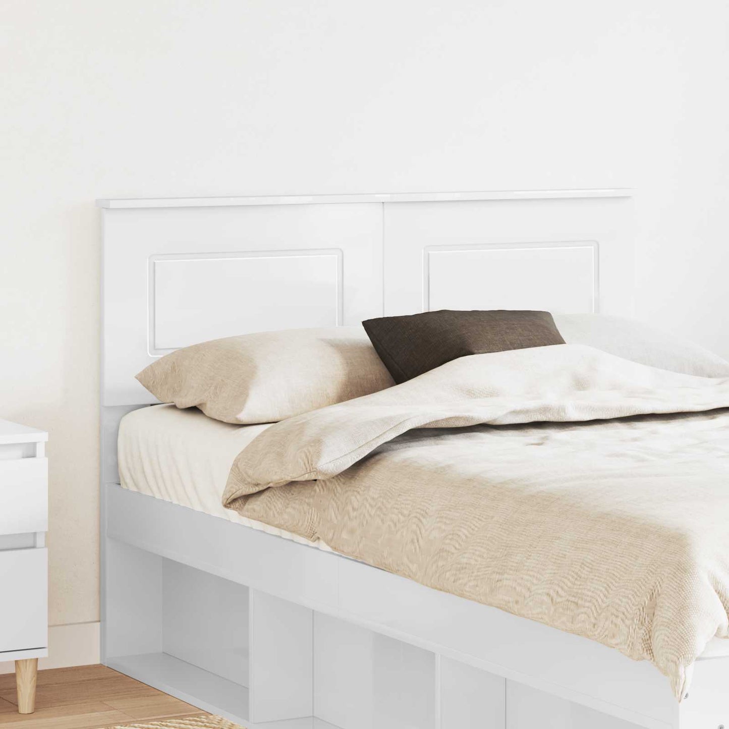vidaXL Headboard White Engineered wood 1
