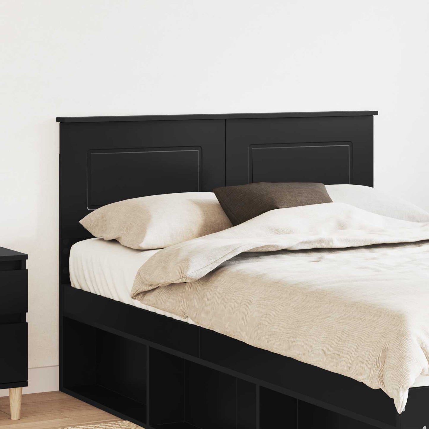 vidaXL Headboard Black Oak Engineered wood 1