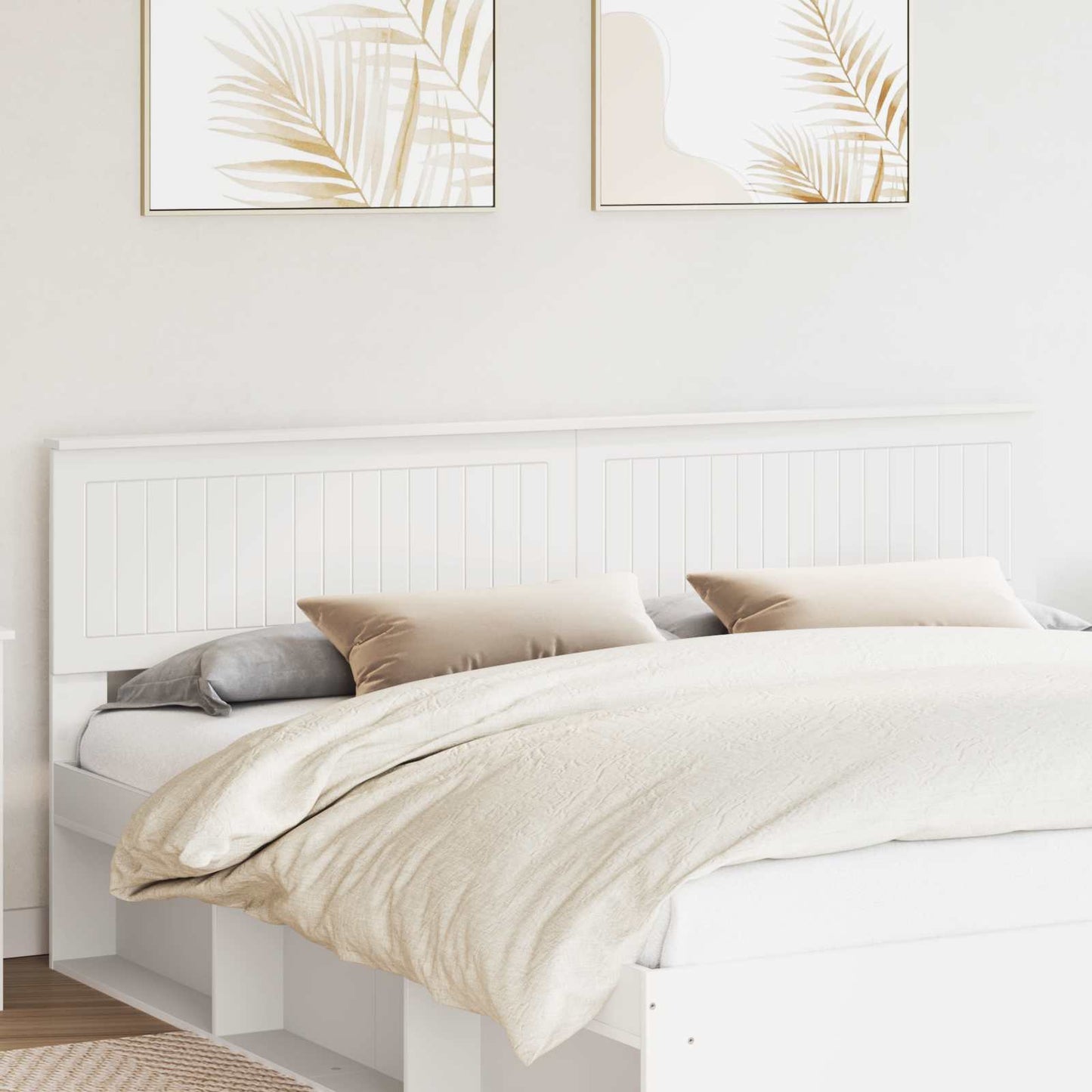 vidaXL Headboard White Engineered wood 1