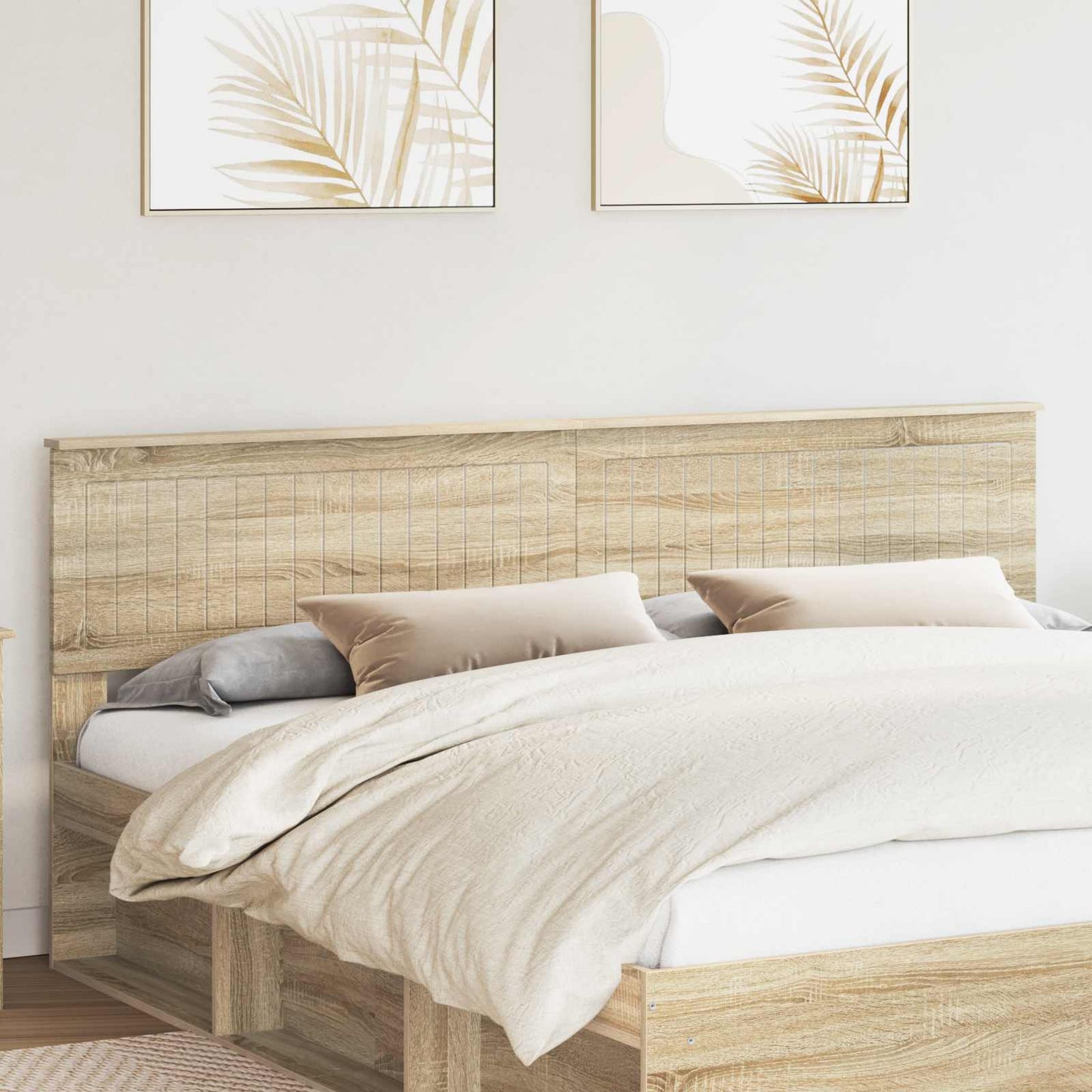 vidaXL Headboard Sonoma Oak Engineered wood 1