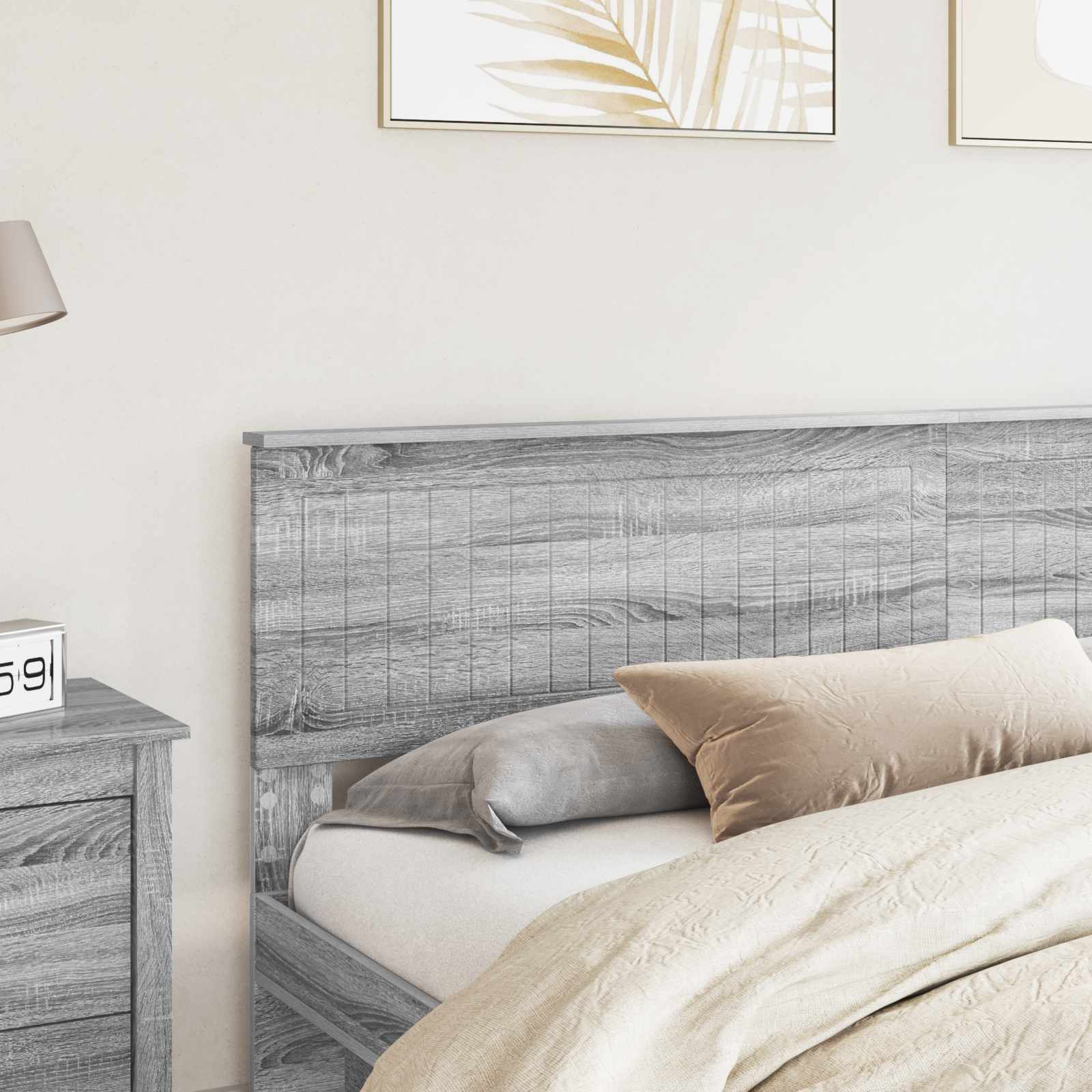 vidaXL Headboard Grey Sonoma Engineered wood 3