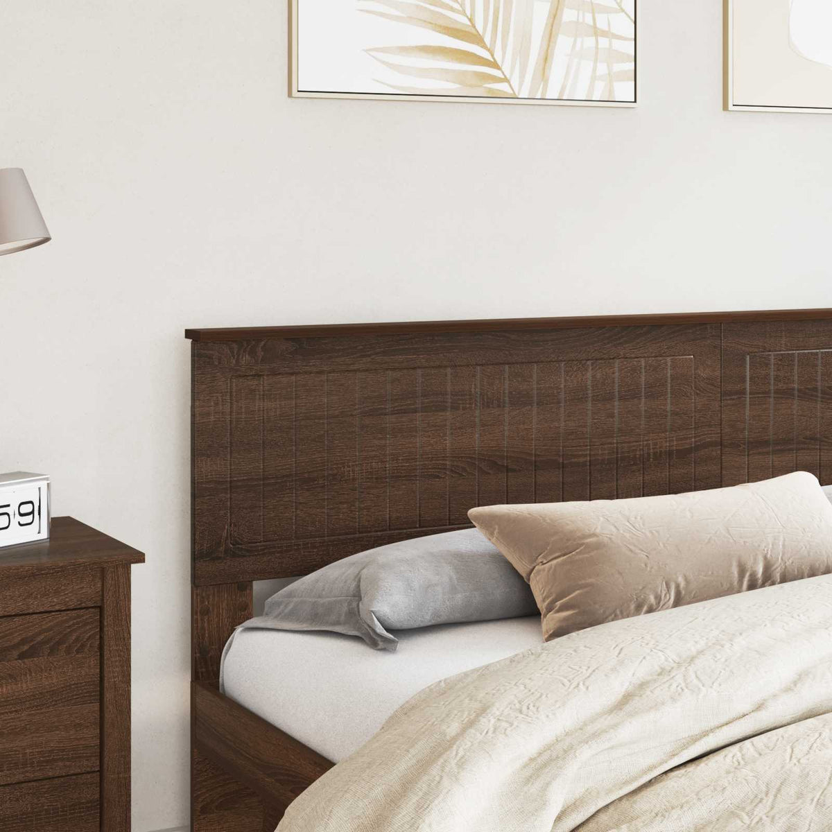 vidaXL Headboard Brown Oak Engineered wood 3