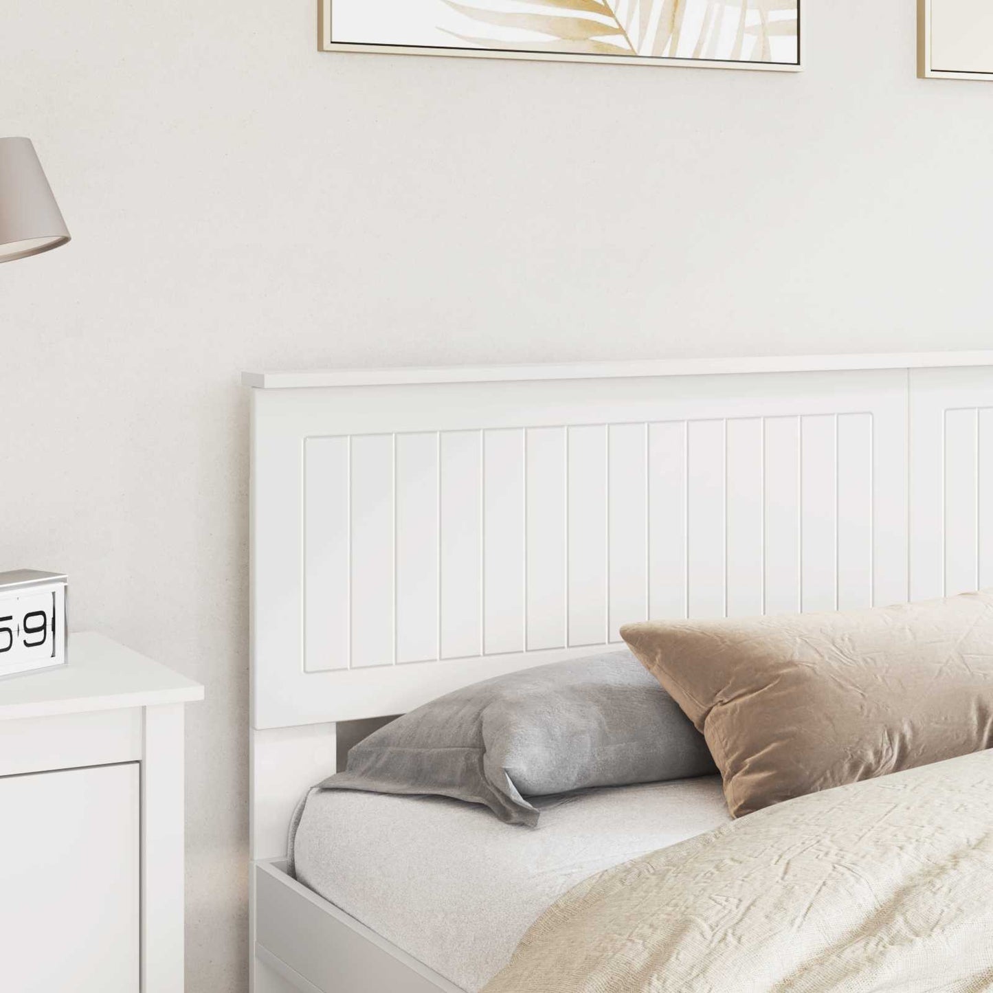 vidaXL Headboard White Engineered wood 3