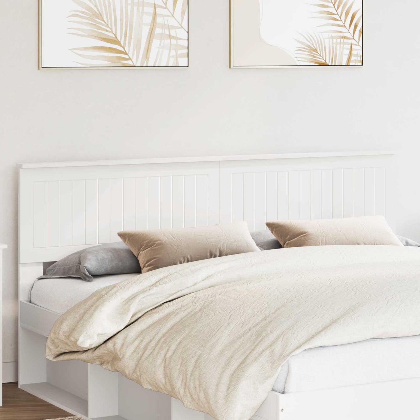 vidaXL Headboard White Engineered wood 1