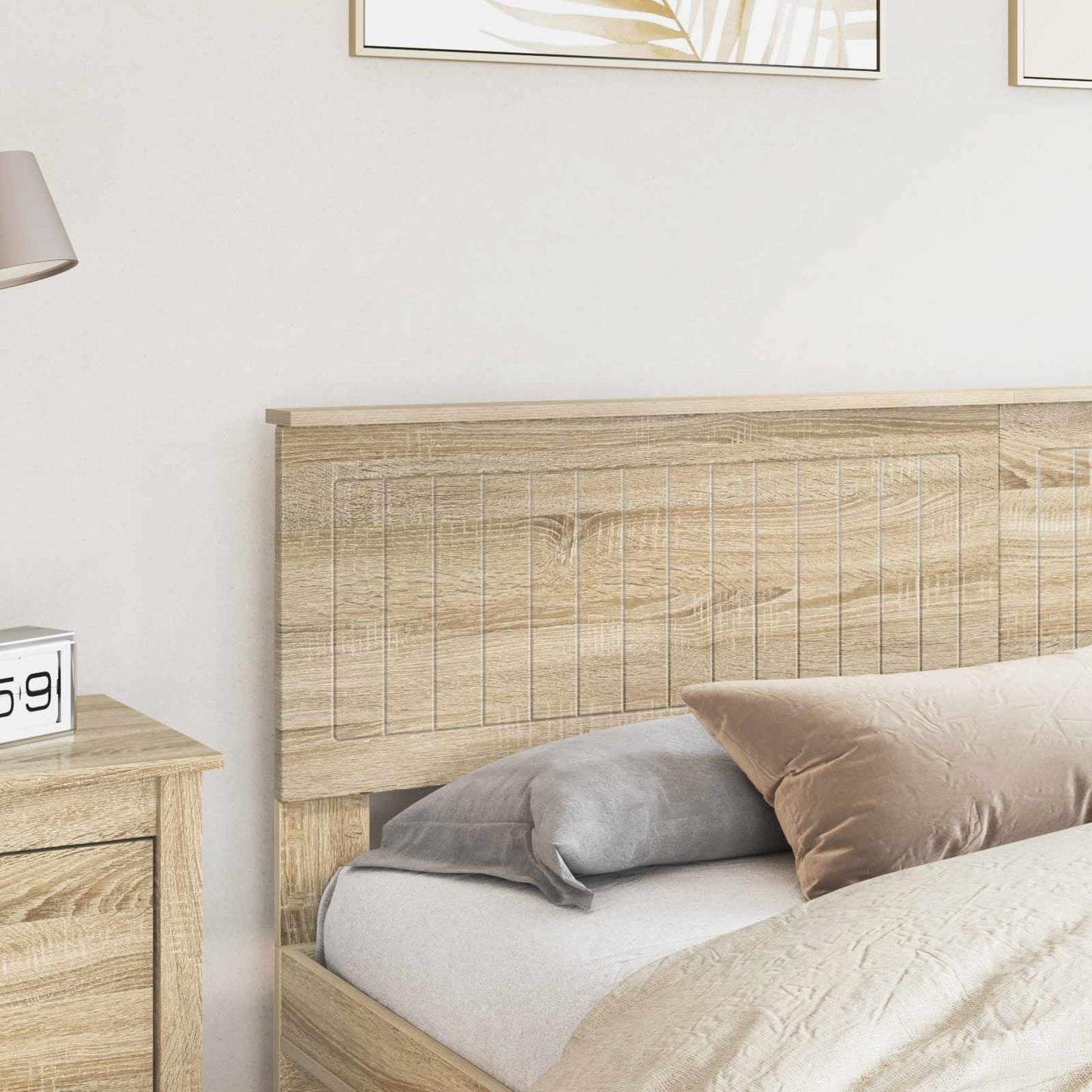 vidaXL Headboard Sonoma Oak Engineered wood 3