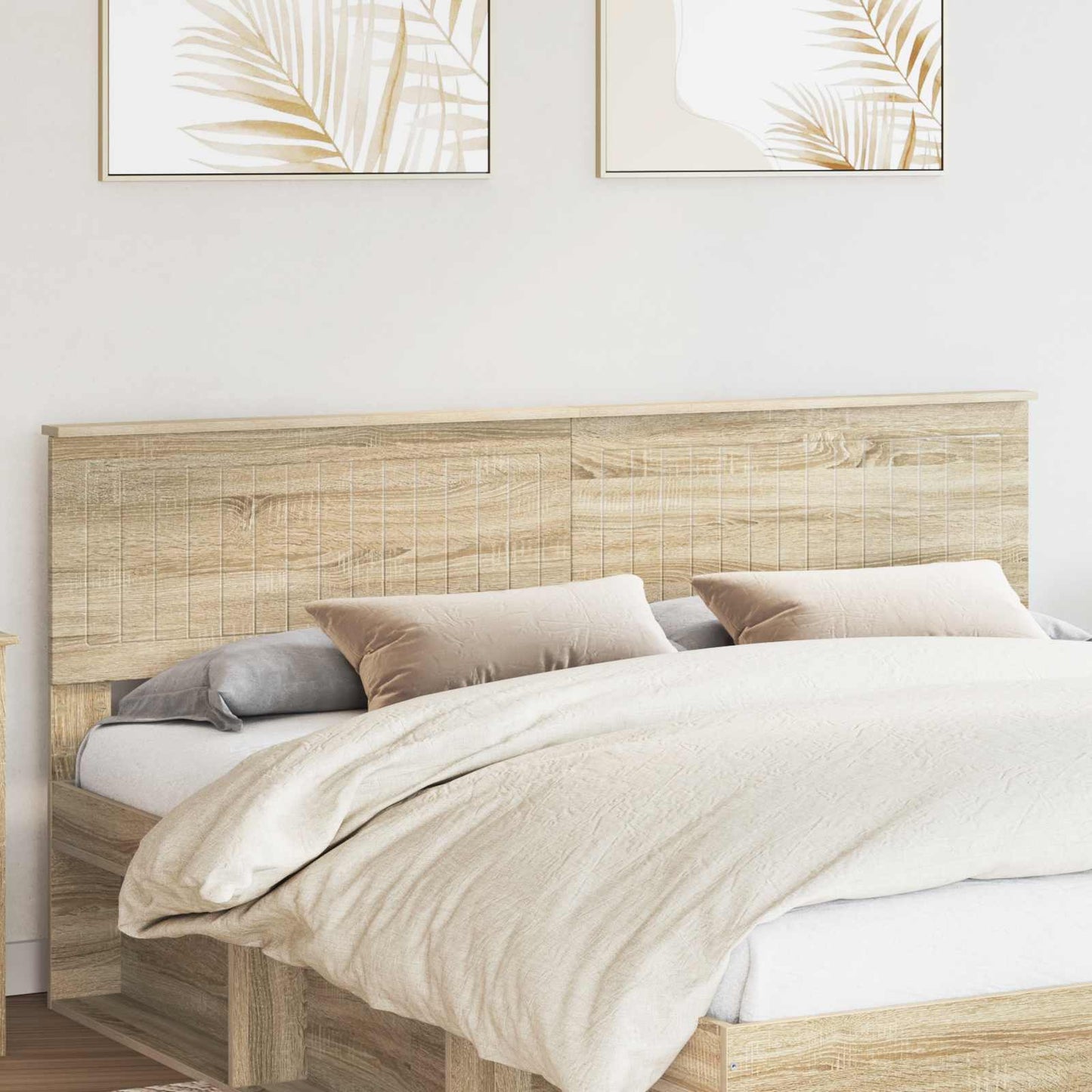 vidaXL Headboard Sonoma Oak Engineered wood 1