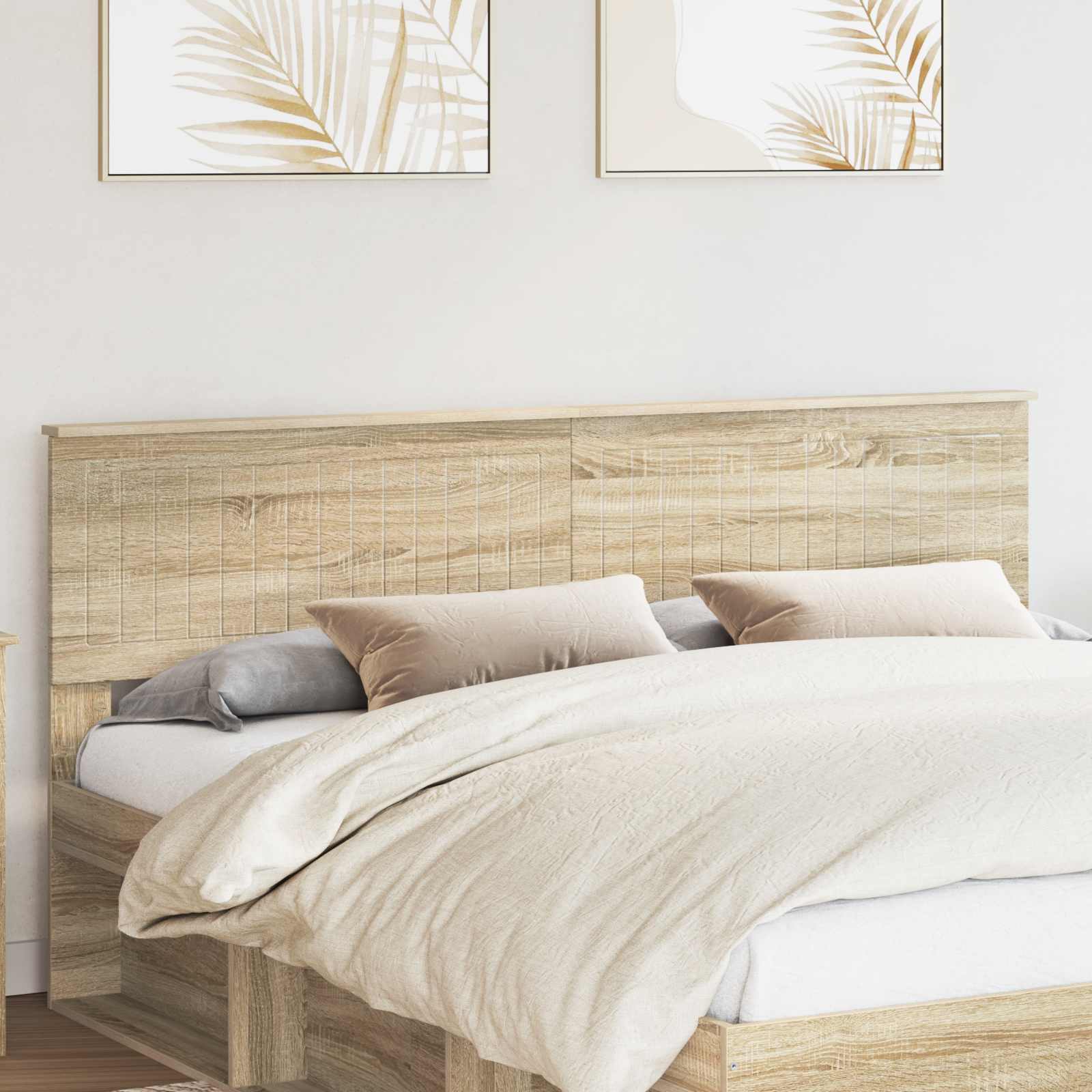 vidaXL Headboard Sonoma Oak Engineered wood 1