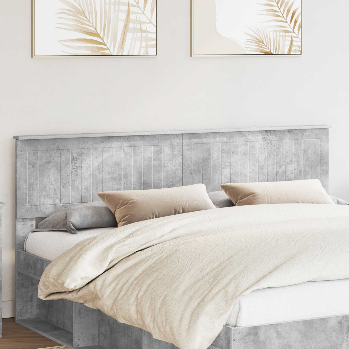 vidaXL Headboard Concrete Grey Engineered wood 1