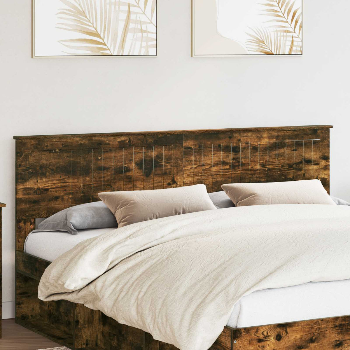 vidaXL Headboard Engineered wood Smoked oak