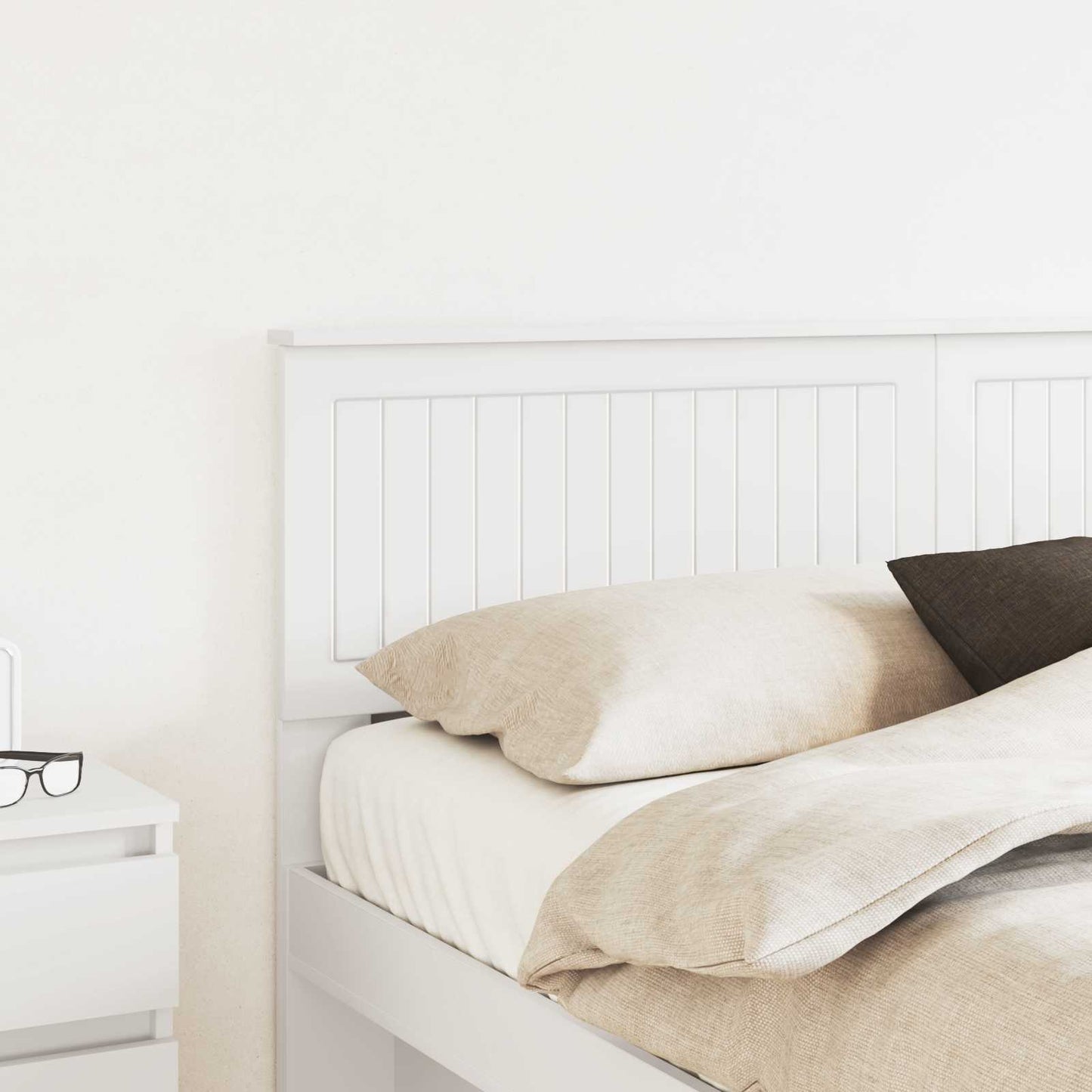 vidaXL Headboard White Engineered wood 3
