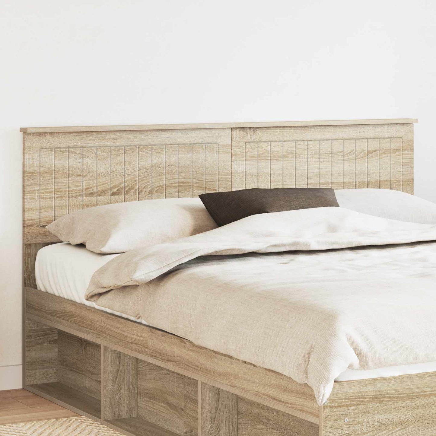 vidaXL Headboard Sonoma Oak Engineered wood 1