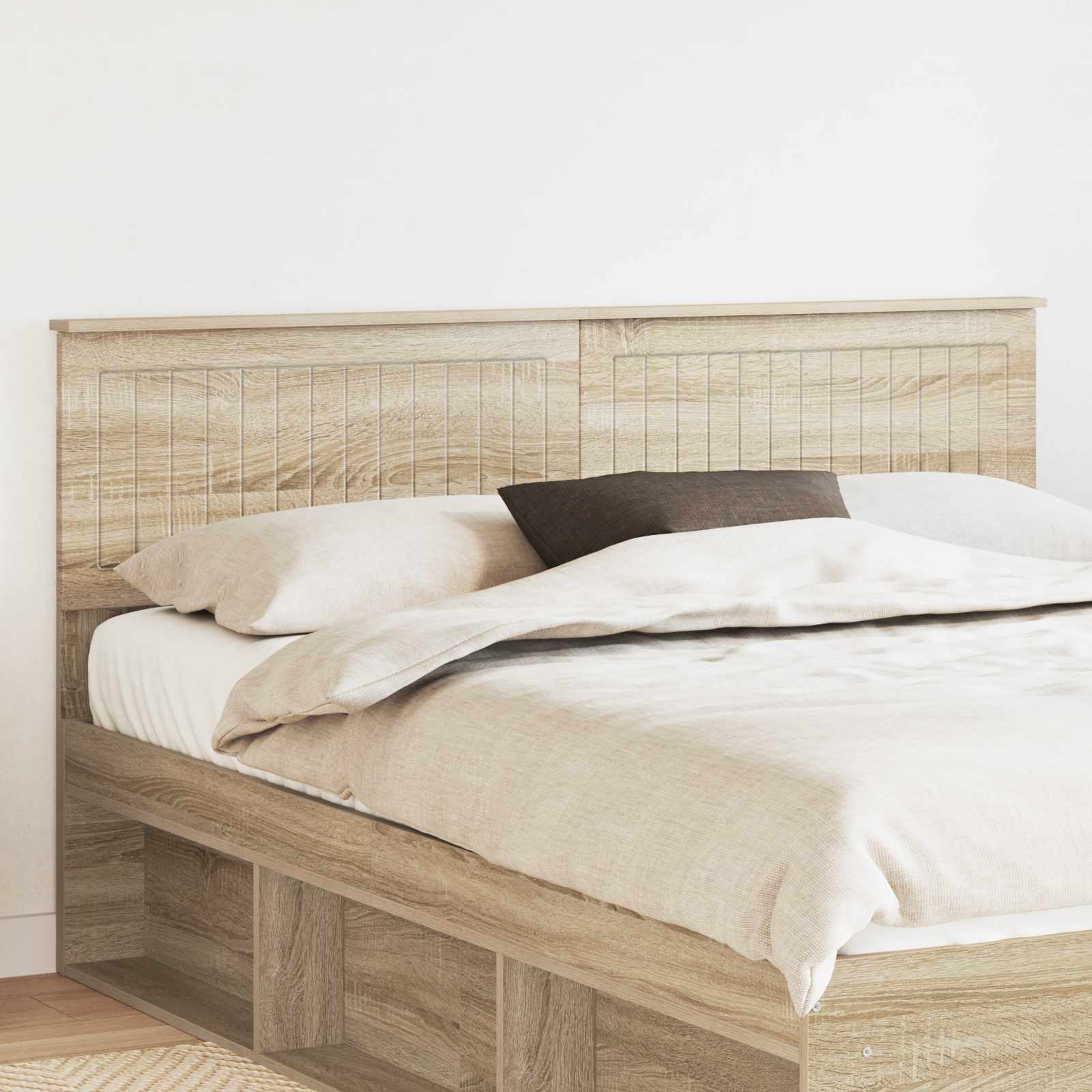 vidaXL Headboard Sonoma Oak Engineered wood 1