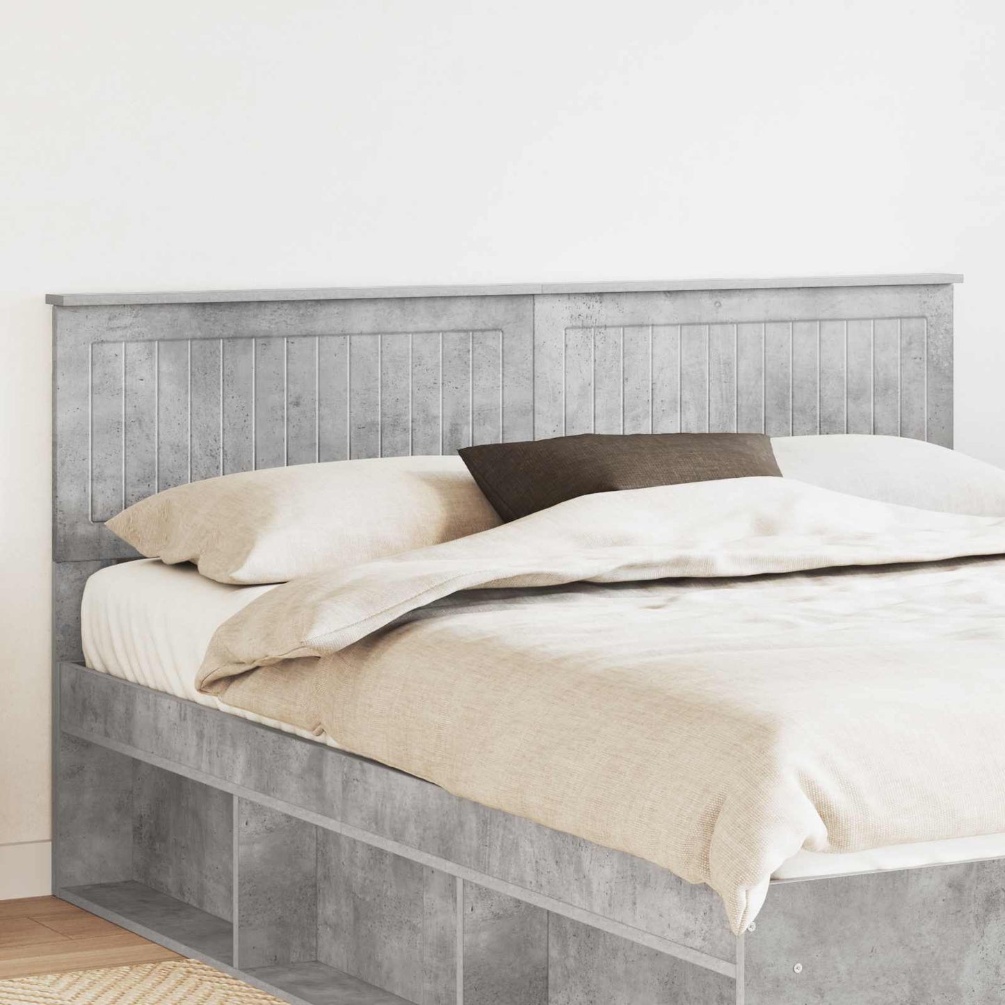 vidaXL Headboard Concrete Grey Engineered wood 1