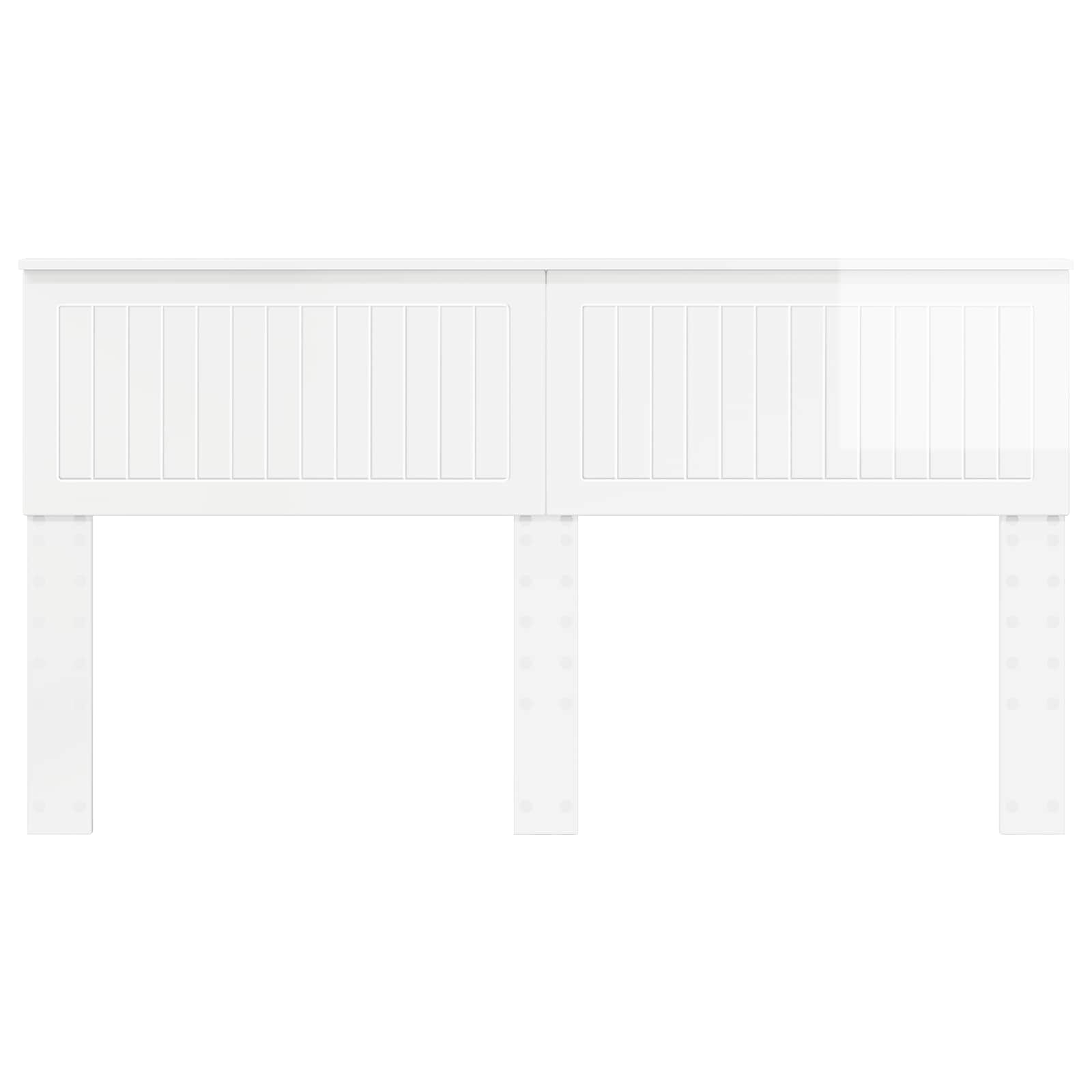 vidaXL Headboard Gloss White Engineered wood 4