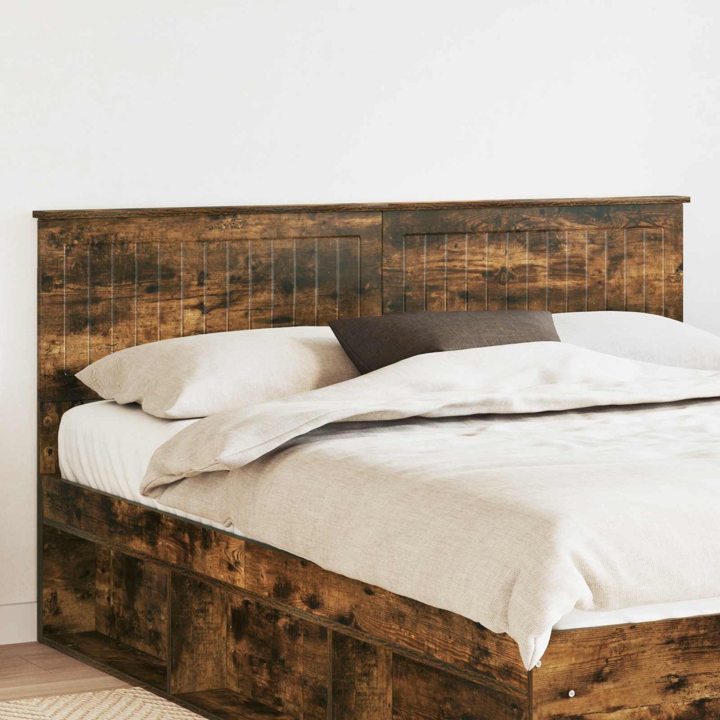 vidaXL Headboard Smoked Oak Engineered wood 1