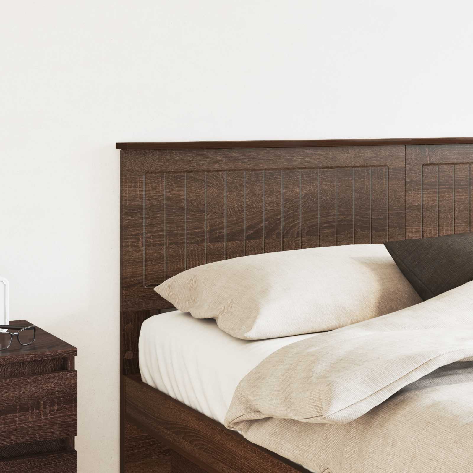 vidaXL Headboard Brown Oak Engineered wood 3