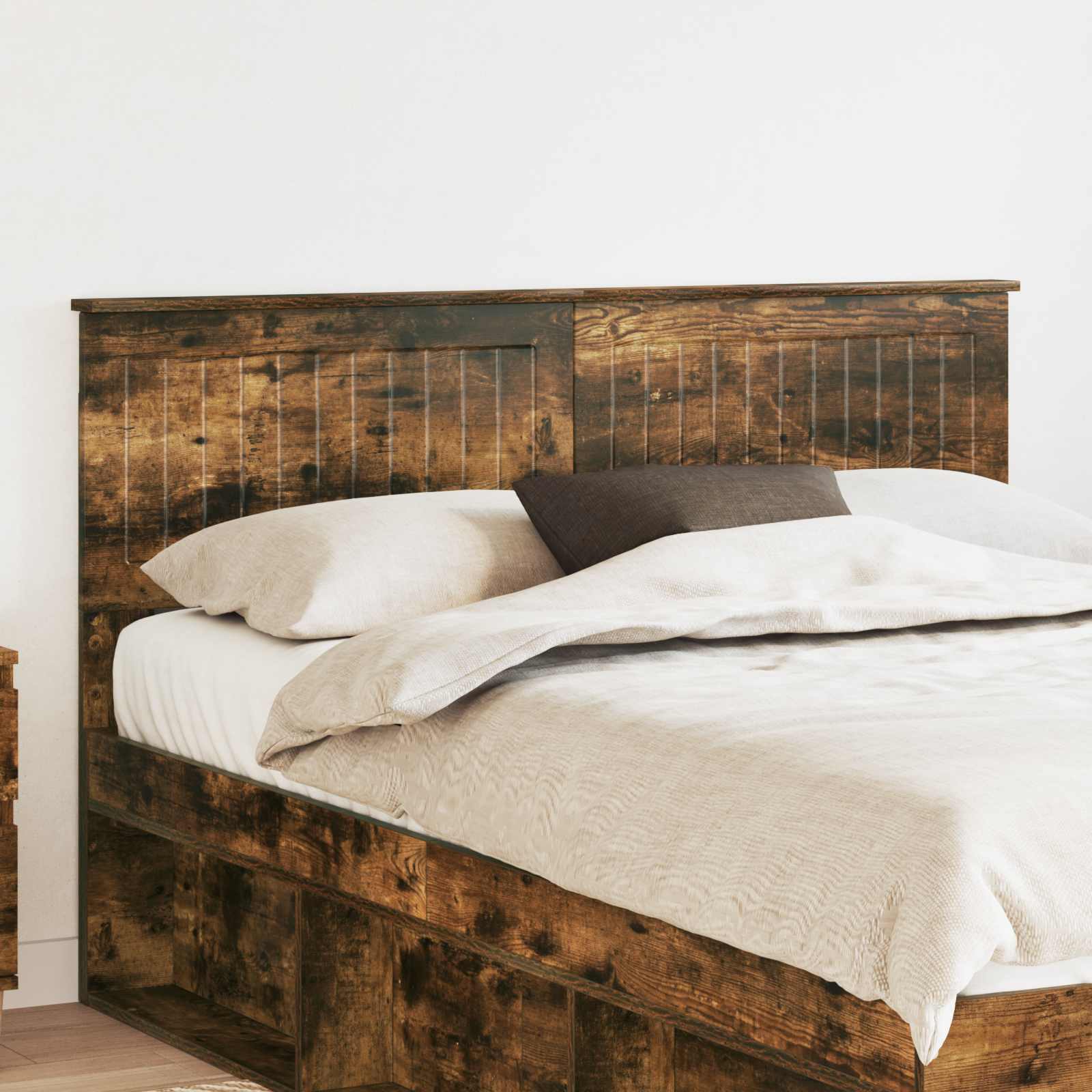 vidaXL Headboard Smoked Oak Engineered wood 1