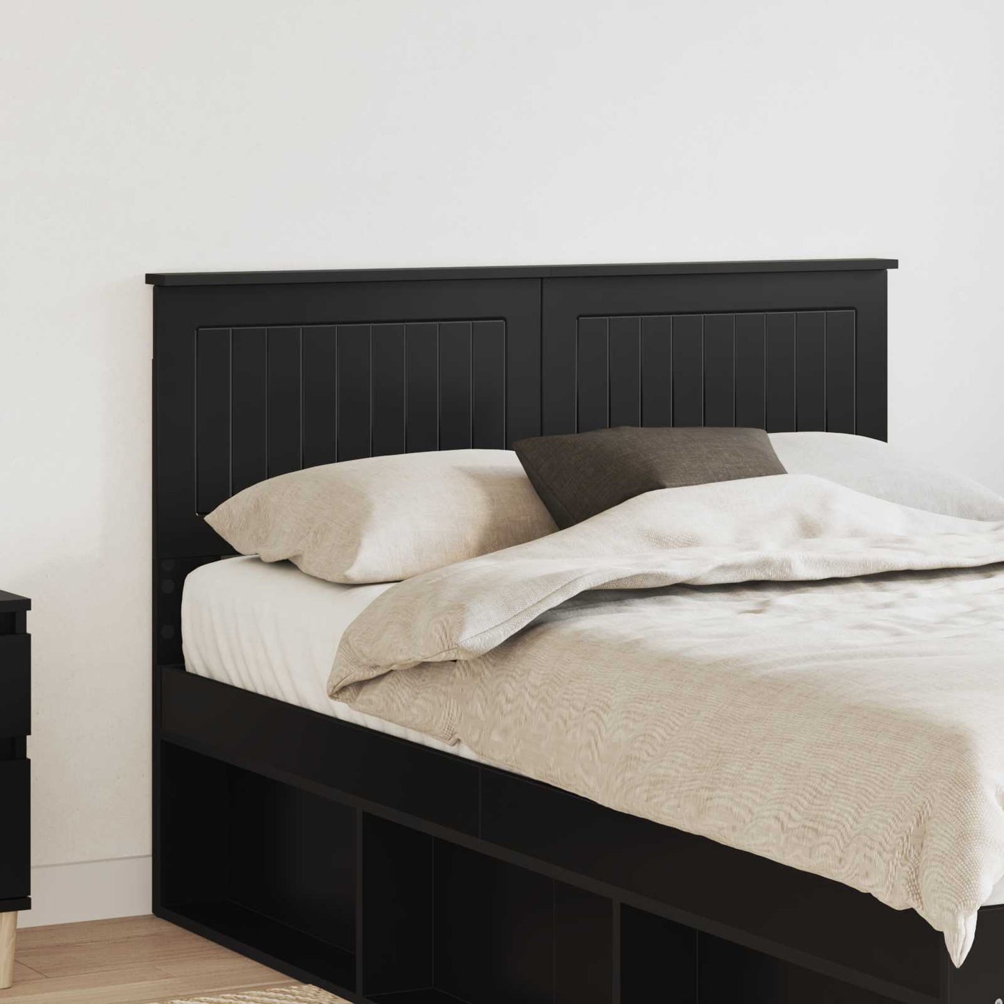 vidaXL Headboard Black Oak Engineered wood 1