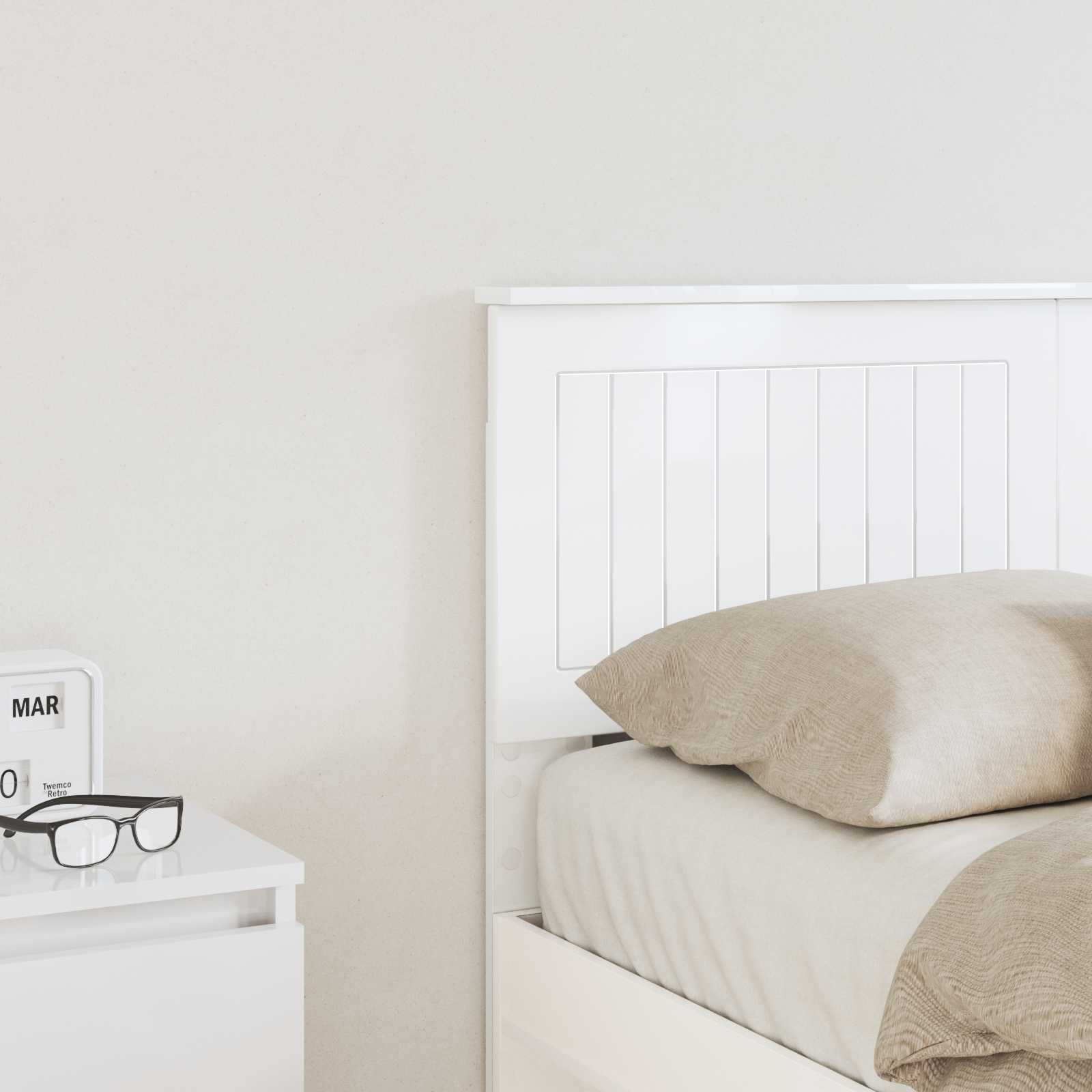 vidaXL Headboard Gloss White Engineered wood 3