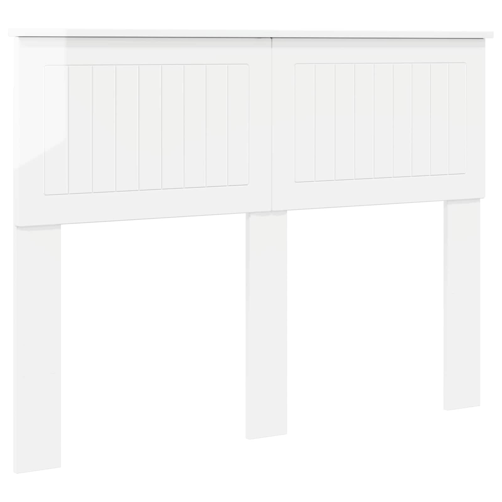 vidaXL Headboard Gloss White Engineered wood 2