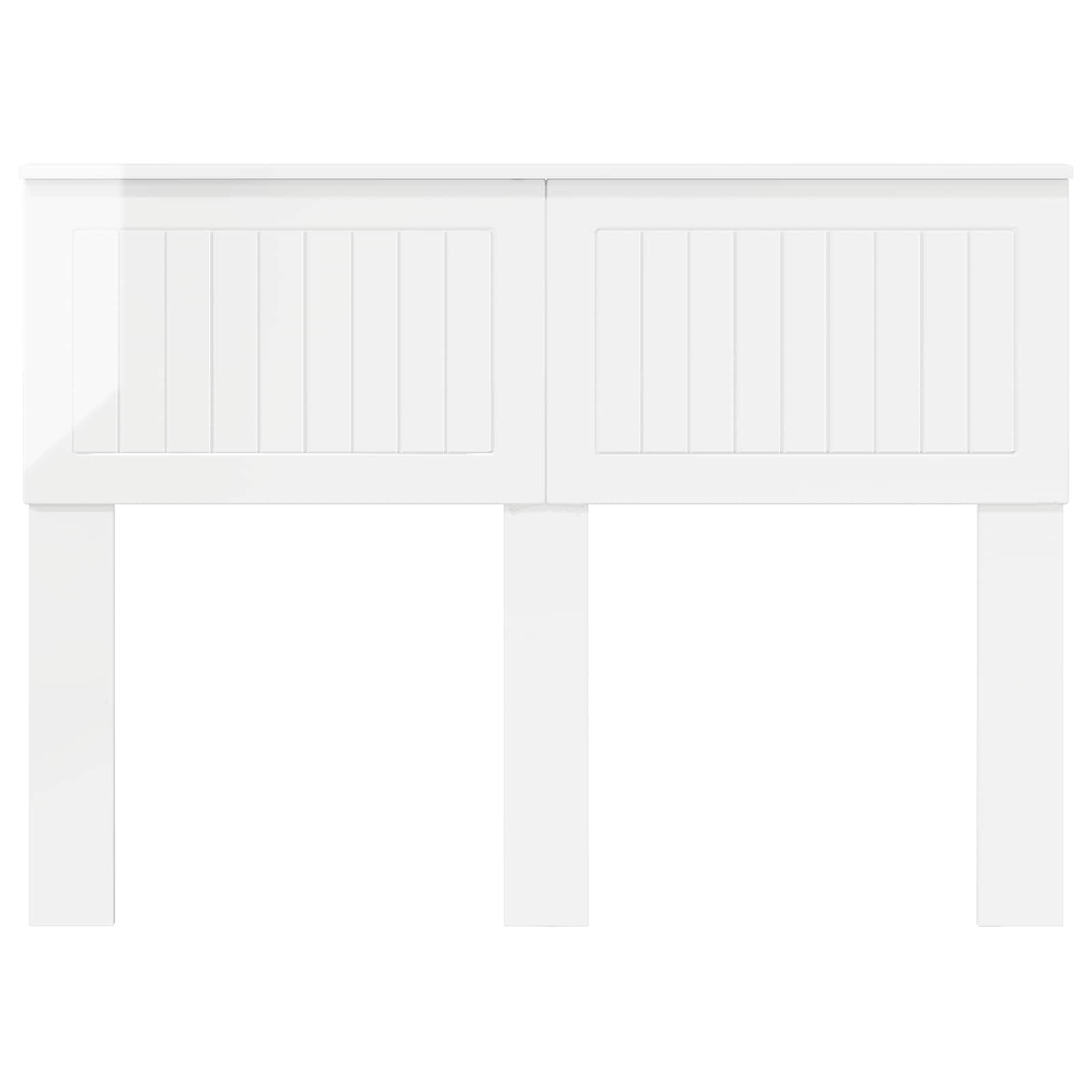vidaXL Headboard Gloss White Engineered wood 4