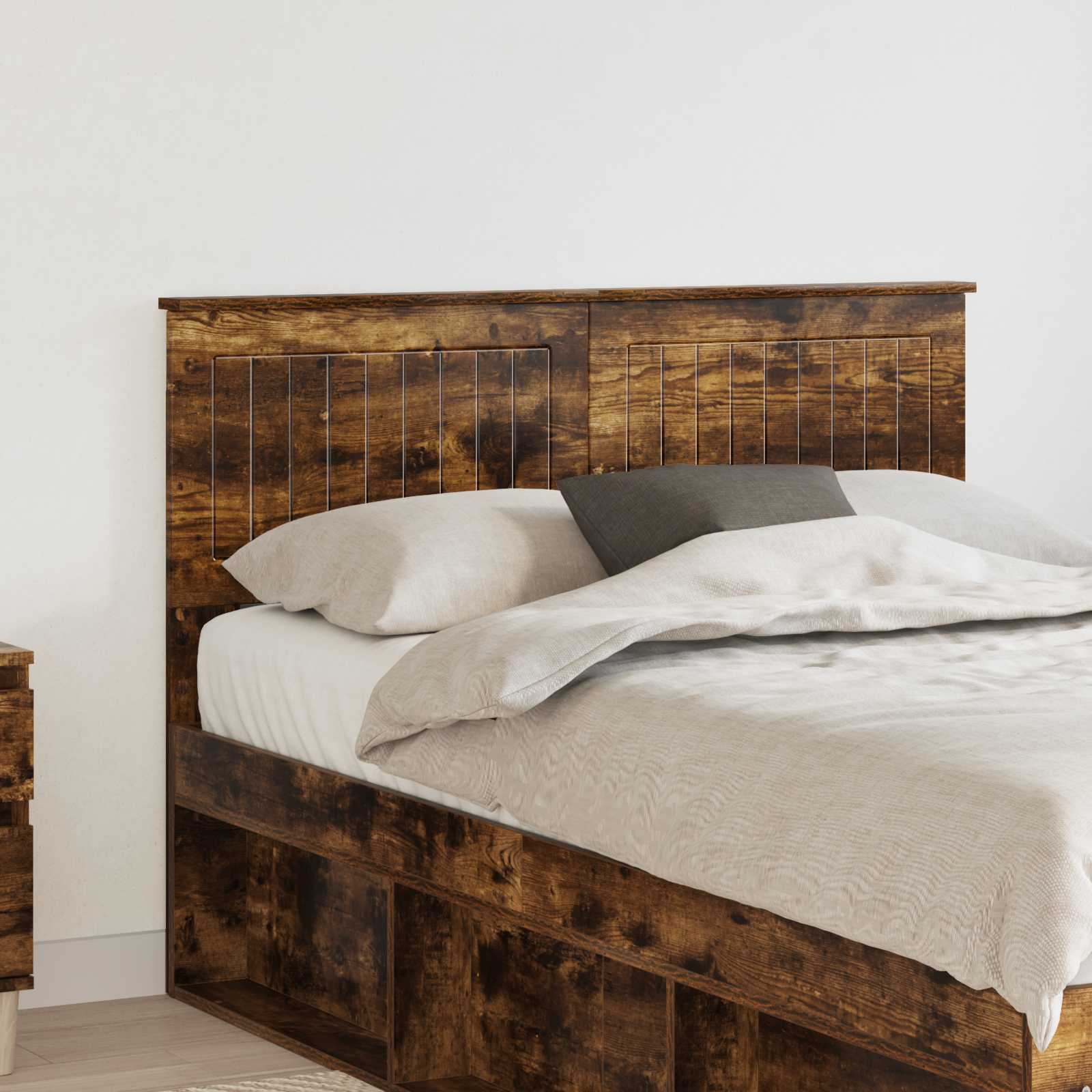 vidaXL Headboard Smoked Oak Engineered wood 1