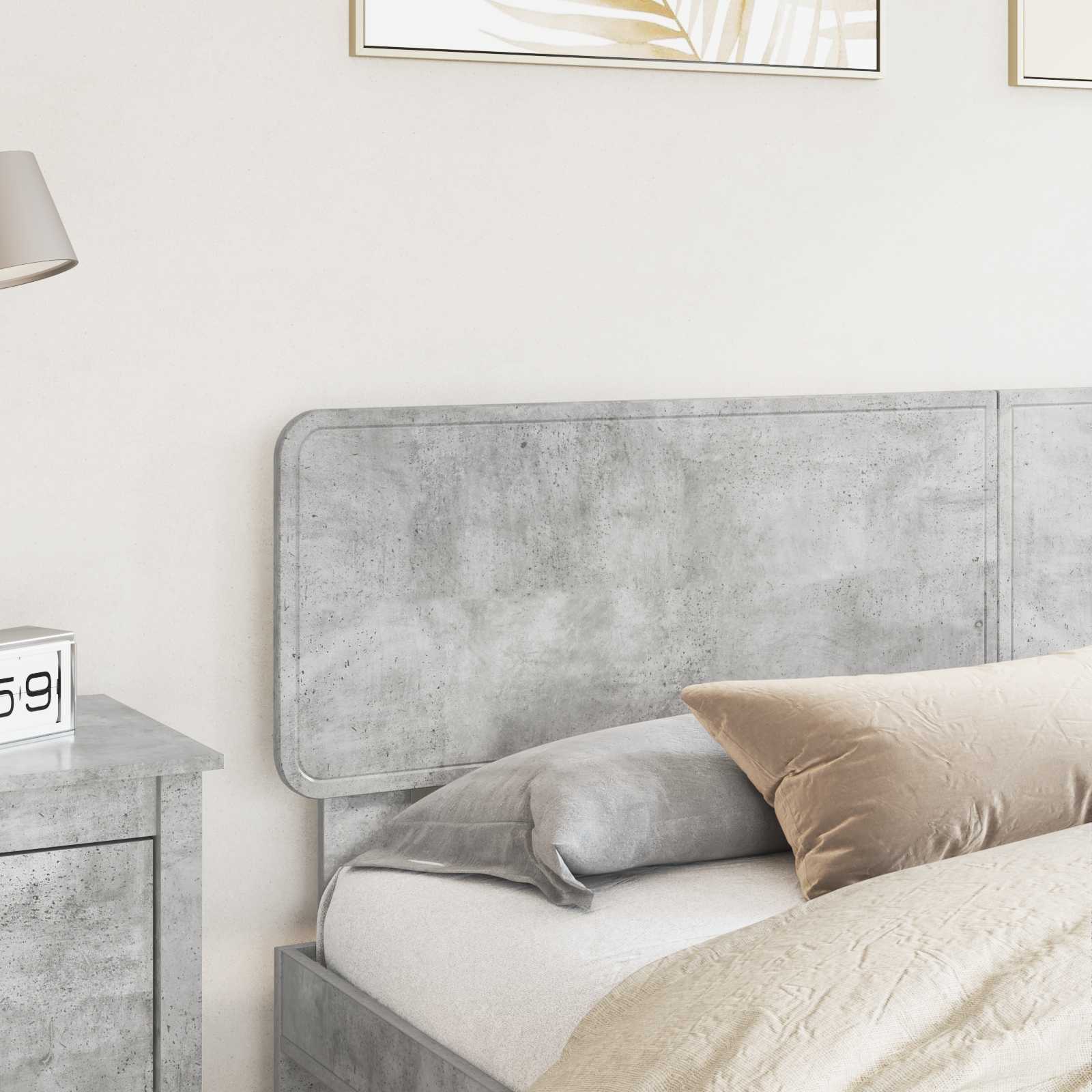 vidaXL Headboard Concrete Grey Engineered wood 3