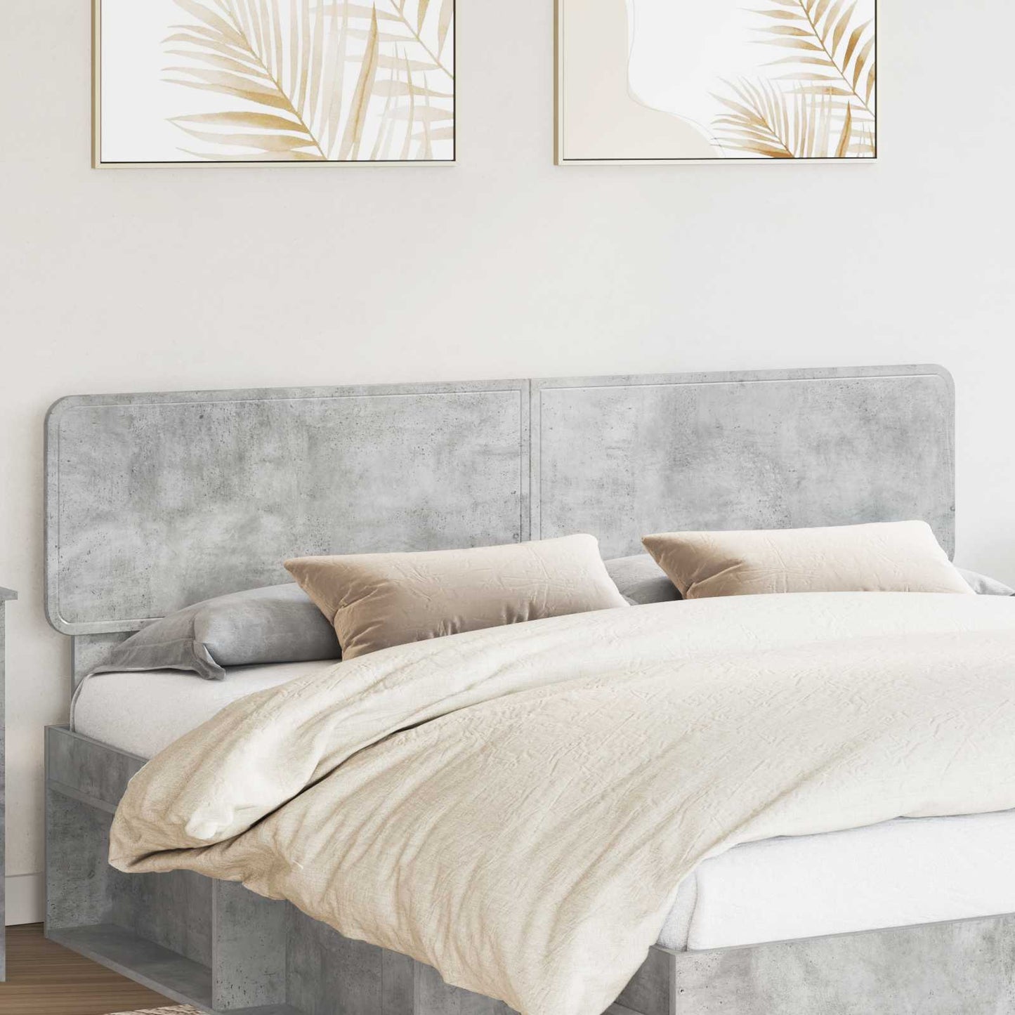 vidaXL Headboard Concrete Grey Engineered wood 1