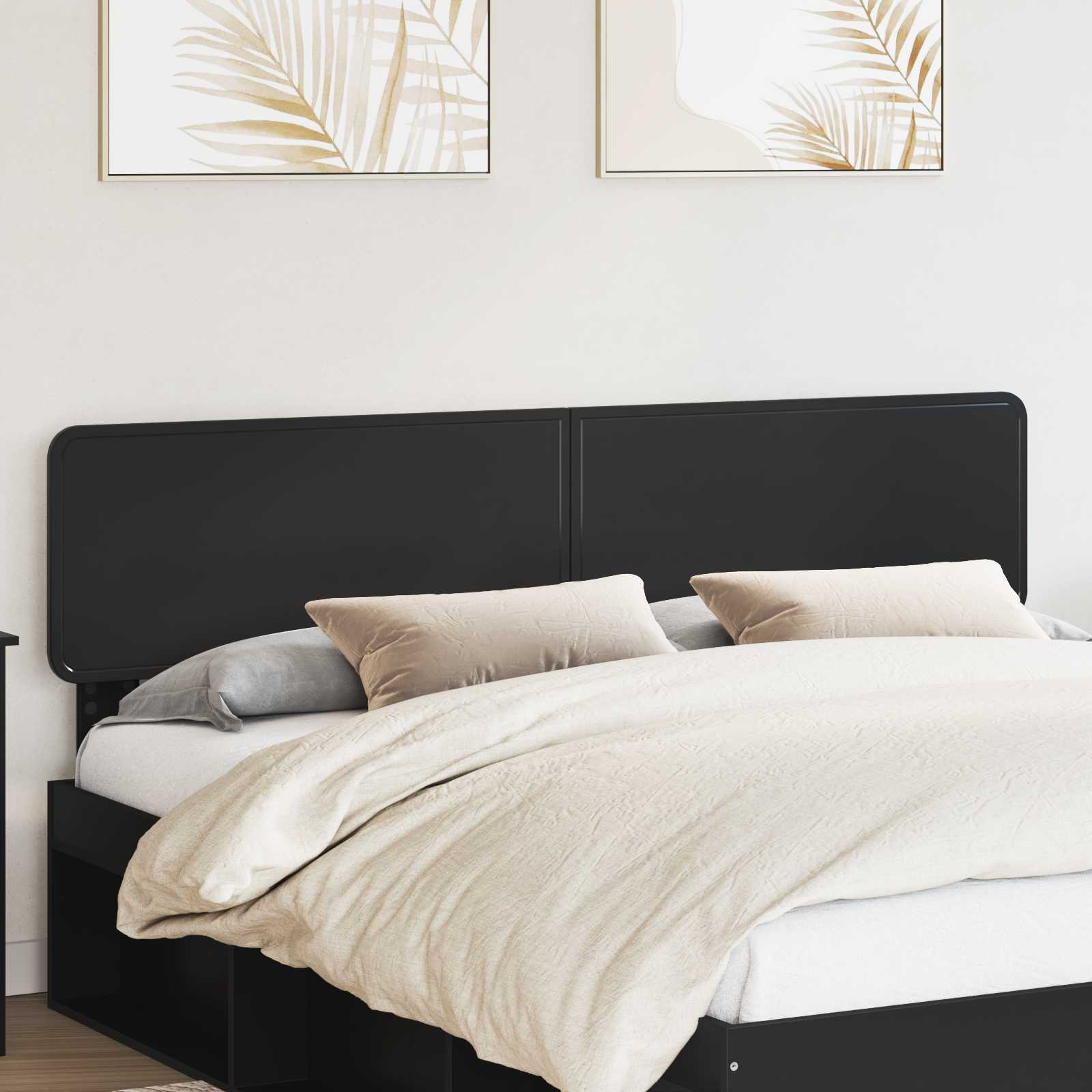 vidaXL Headboard Black Oak Engineered wood 1
