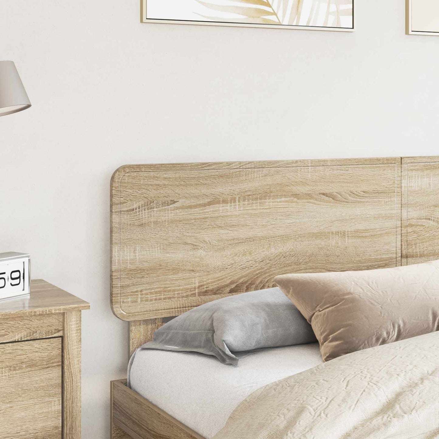 vidaXL Headboard Sonoma Oak Engineered wood 3