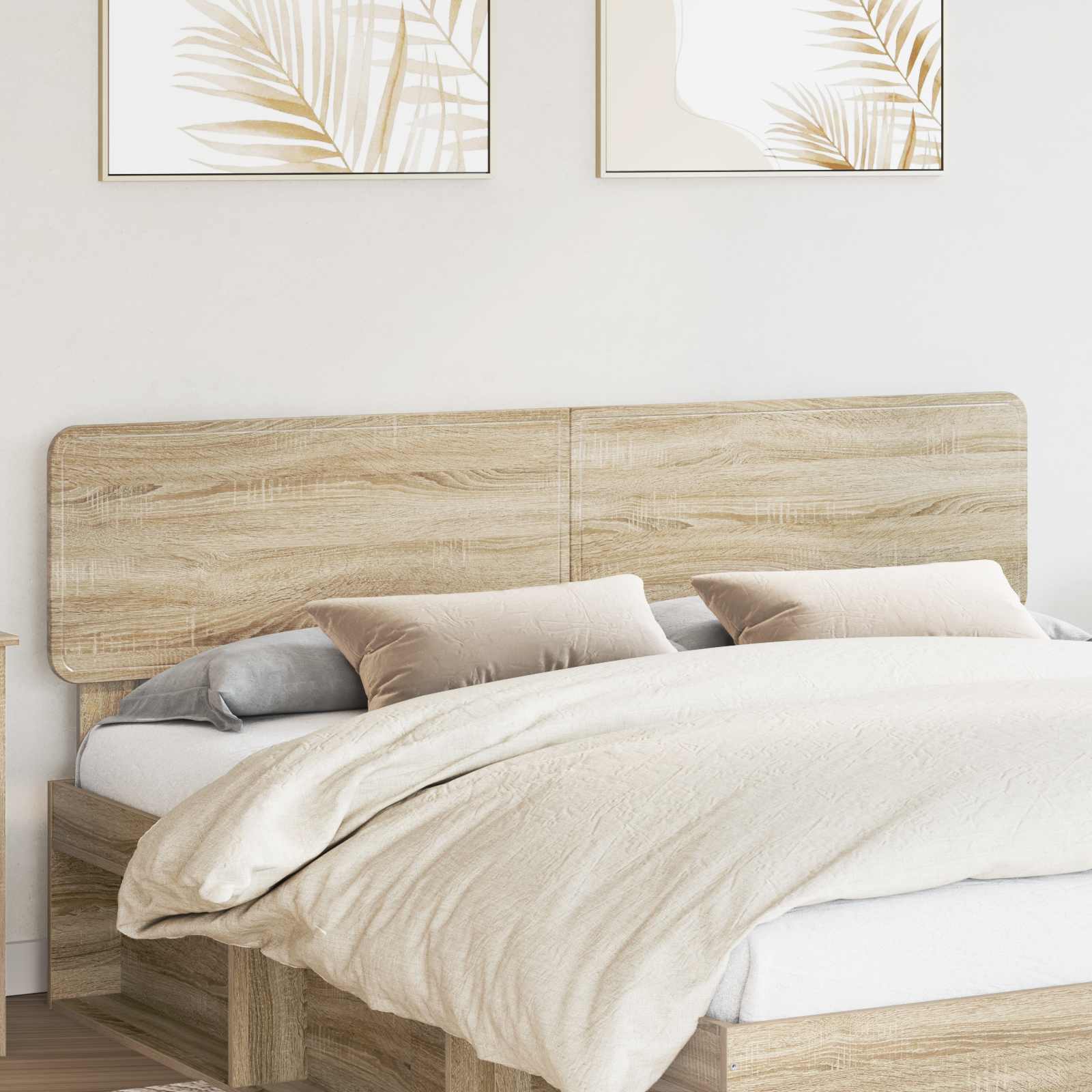 vidaXL Headboard Sonoma Oak Engineered wood 1