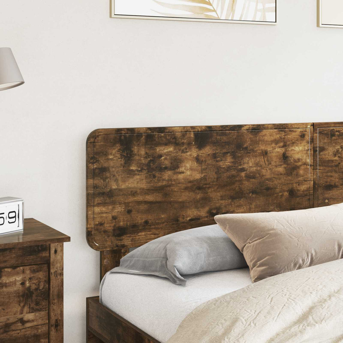 Headboard Engineered wood Smoked oak 180 cm