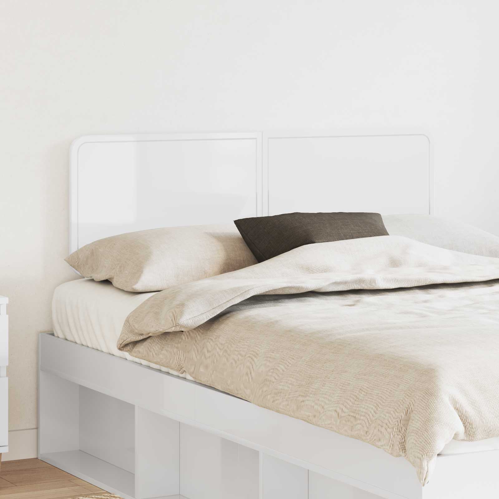 vidaXL Headboard Gloss White Engineered wood 1