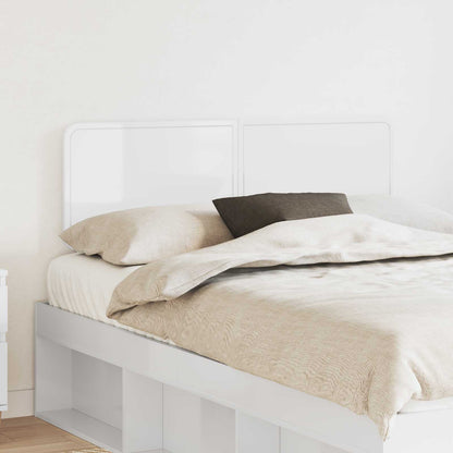 vidaXL Headboard Gloss White Engineered wood 1