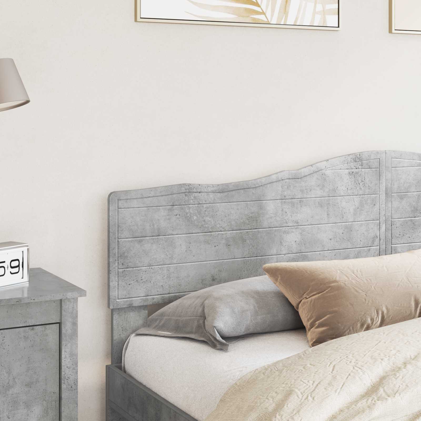 vidaXL Headboard Concrete Grey Engineered wood 3