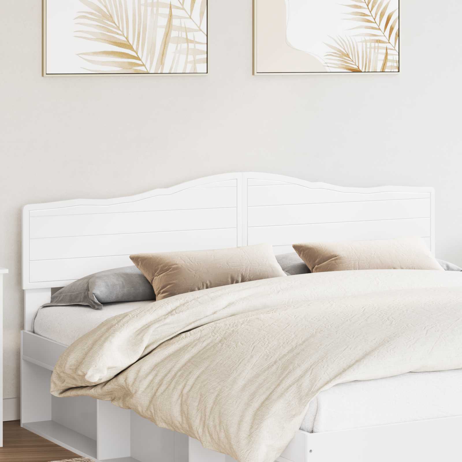 vidaXL Headboard White Engineered wood 1